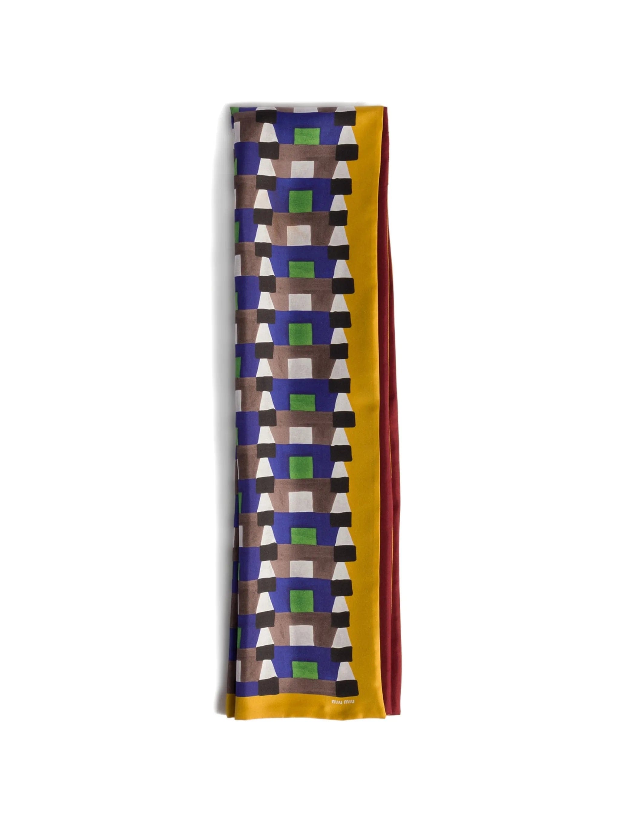 Miu Miu printed silk scarf