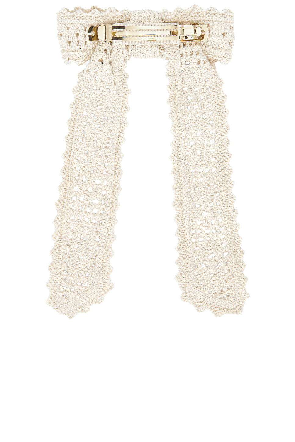 Miu Miu Crochet Filet Bow Beret Hair Clip