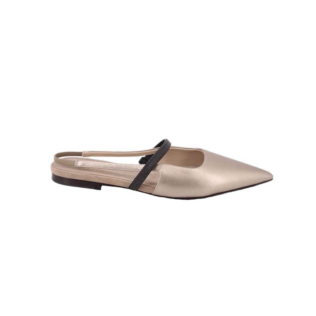 Brunello Cucinelli LEATHER SANDALS GRAY 38 EU | 7.5 US