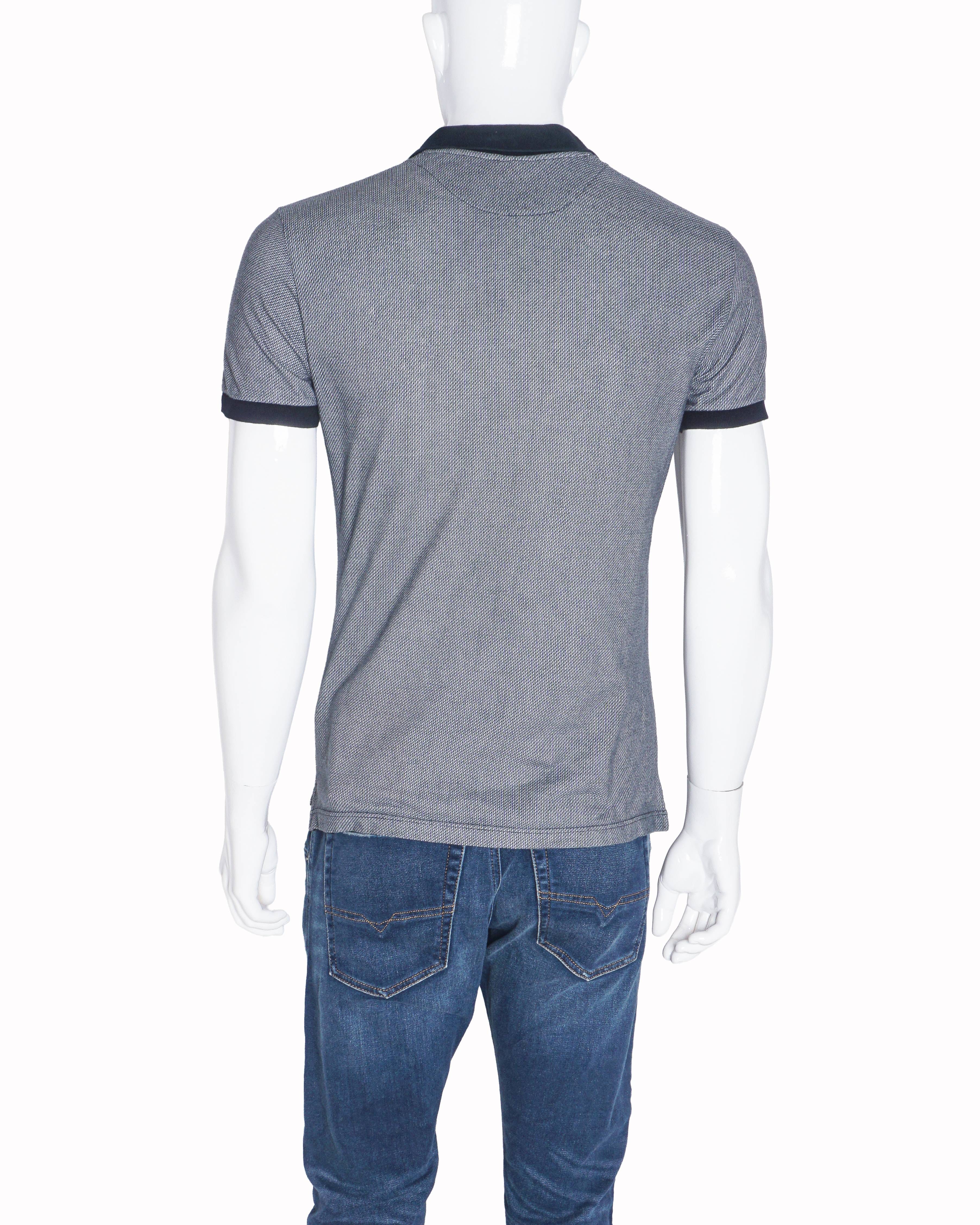 Fendi Men's Mincro Monogram Polo T - shirt In Black & White