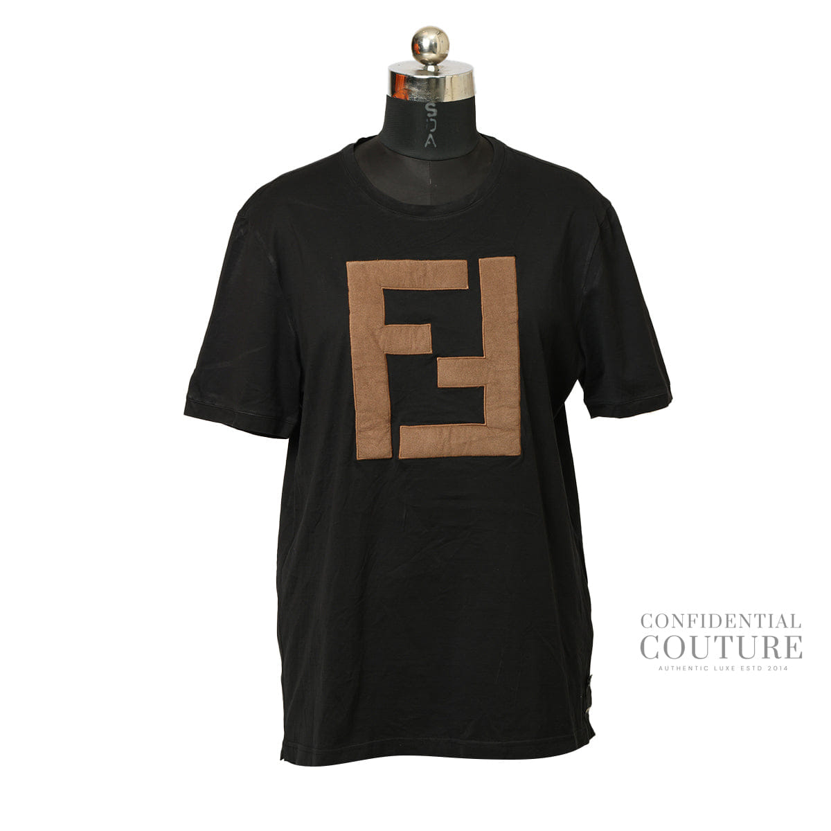 Fendi Black FF Crewneck T - Shirt - XXL