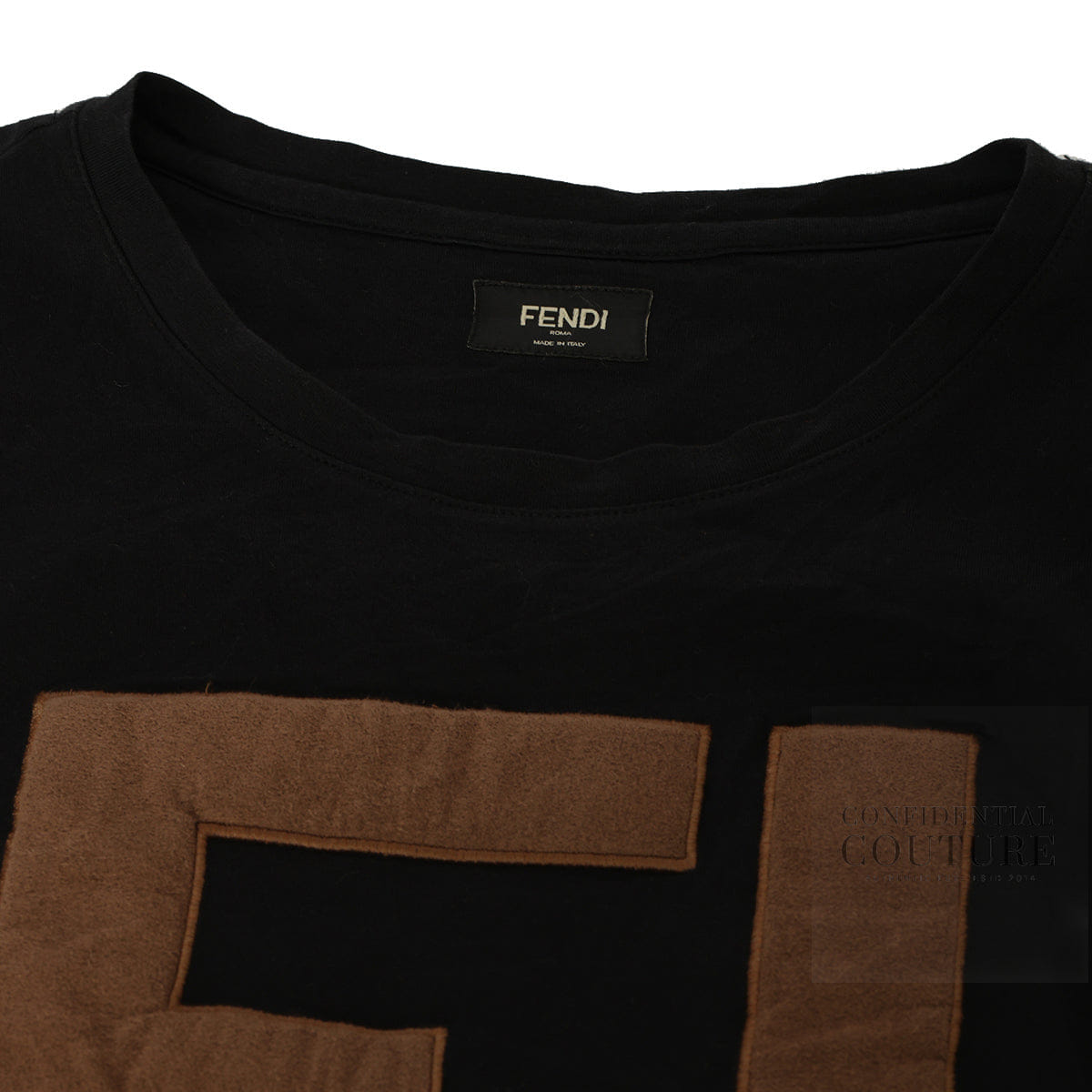Fendi Black FF Crewneck T - Shirt - XXL