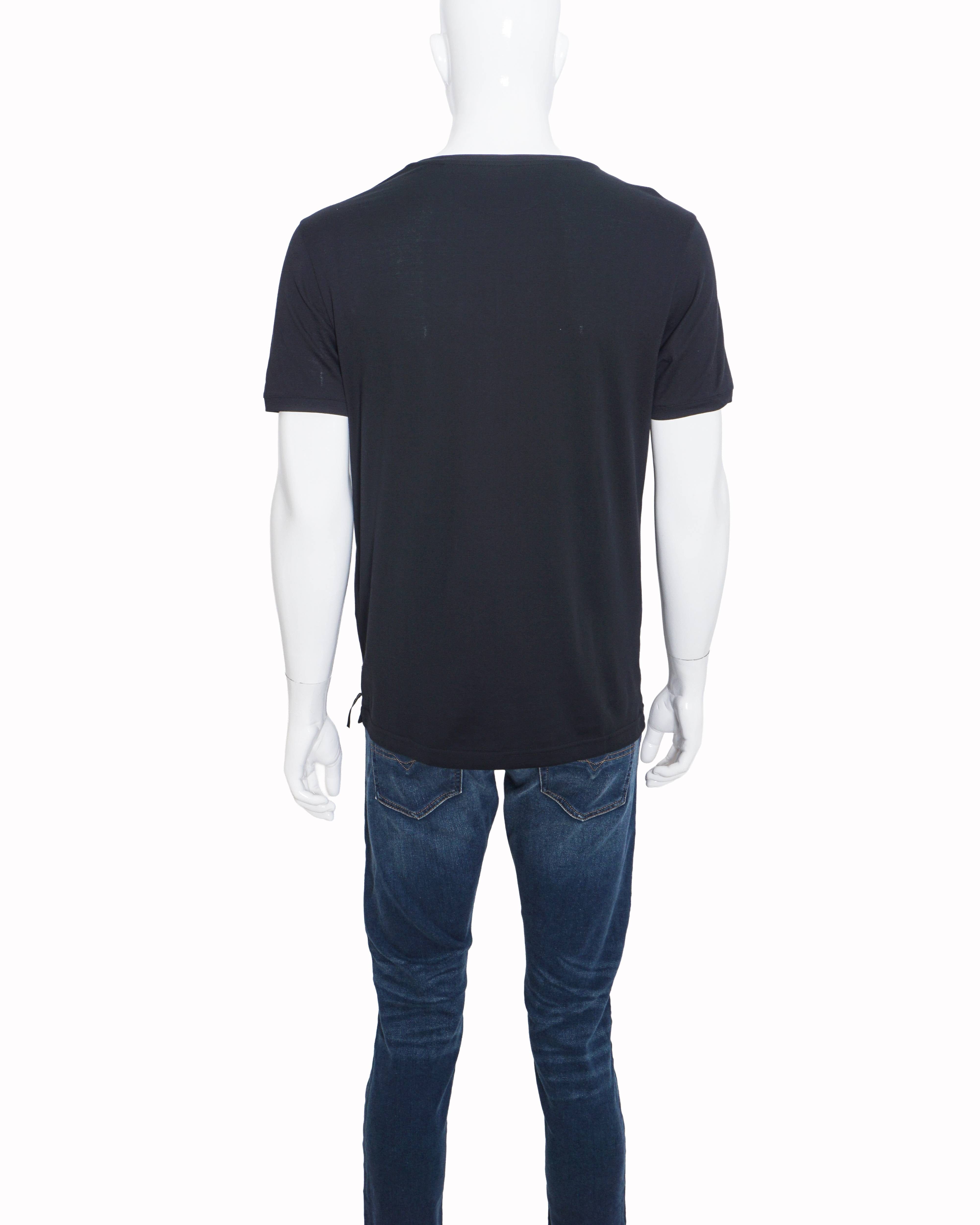 Fendi Black Studded Monster Eye Men's T - Shirt