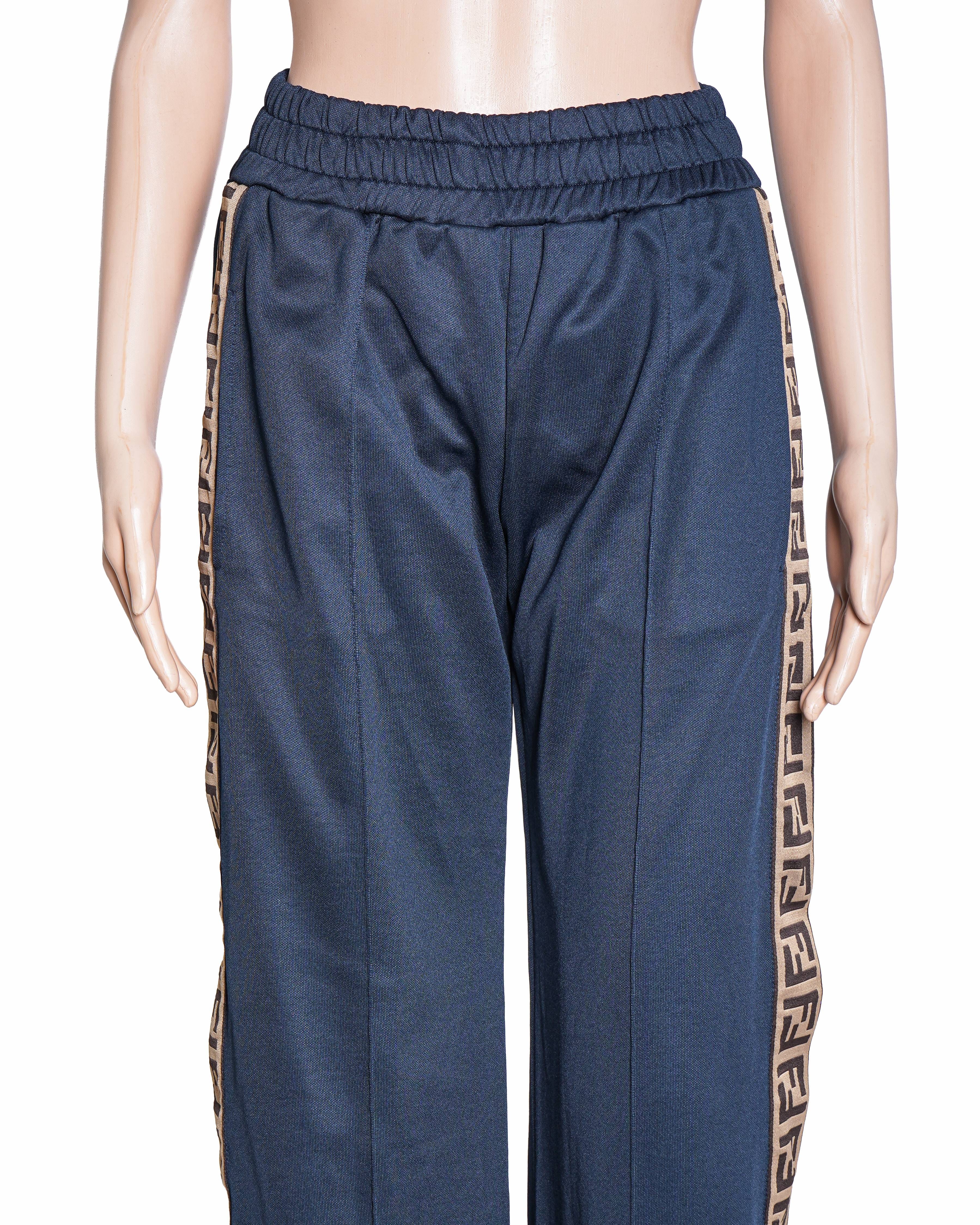 Fendi FF Logo Tape Wide - Leg Trousers