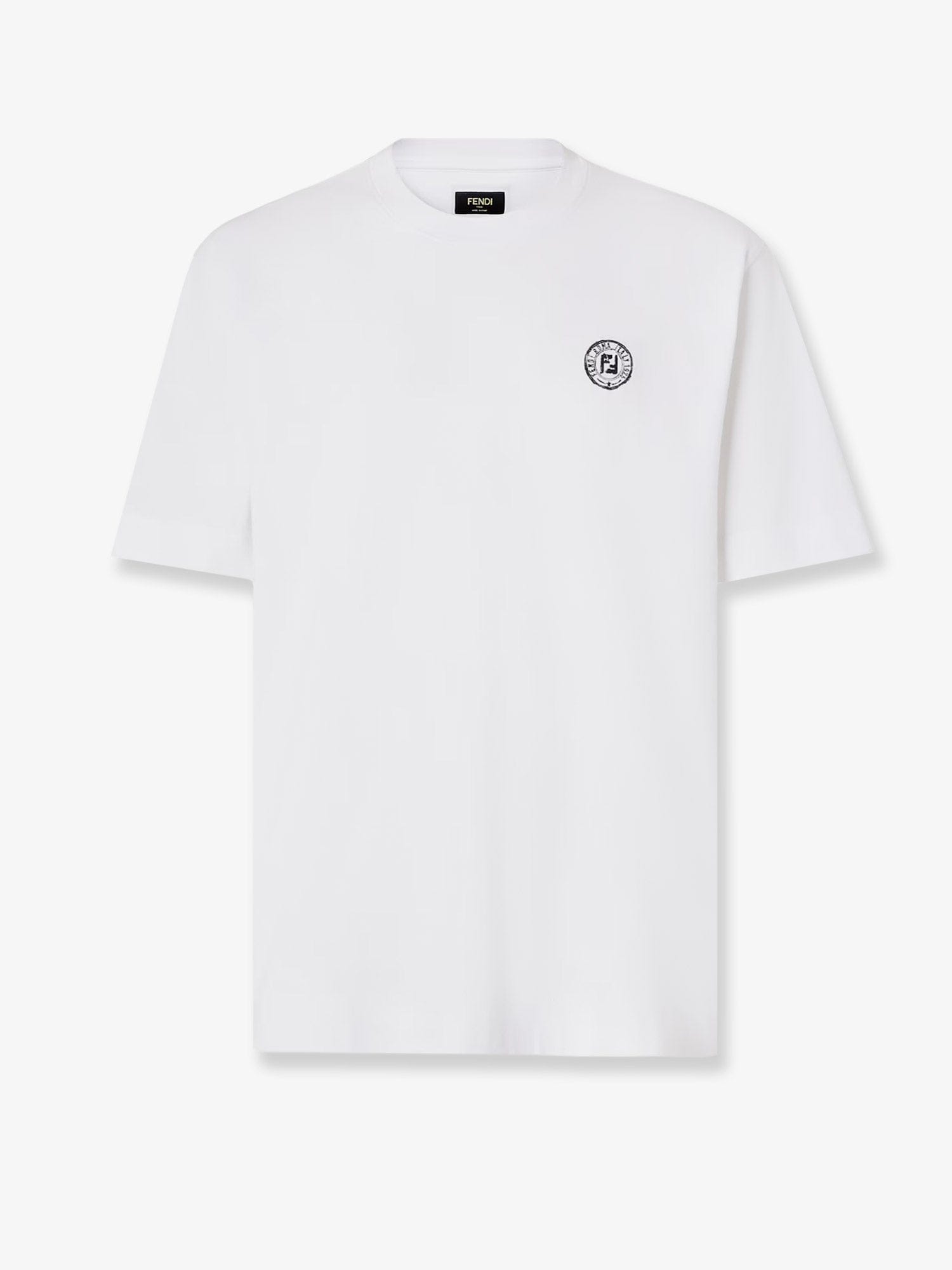 Fendi Cotton t - shirt with FF embroidery