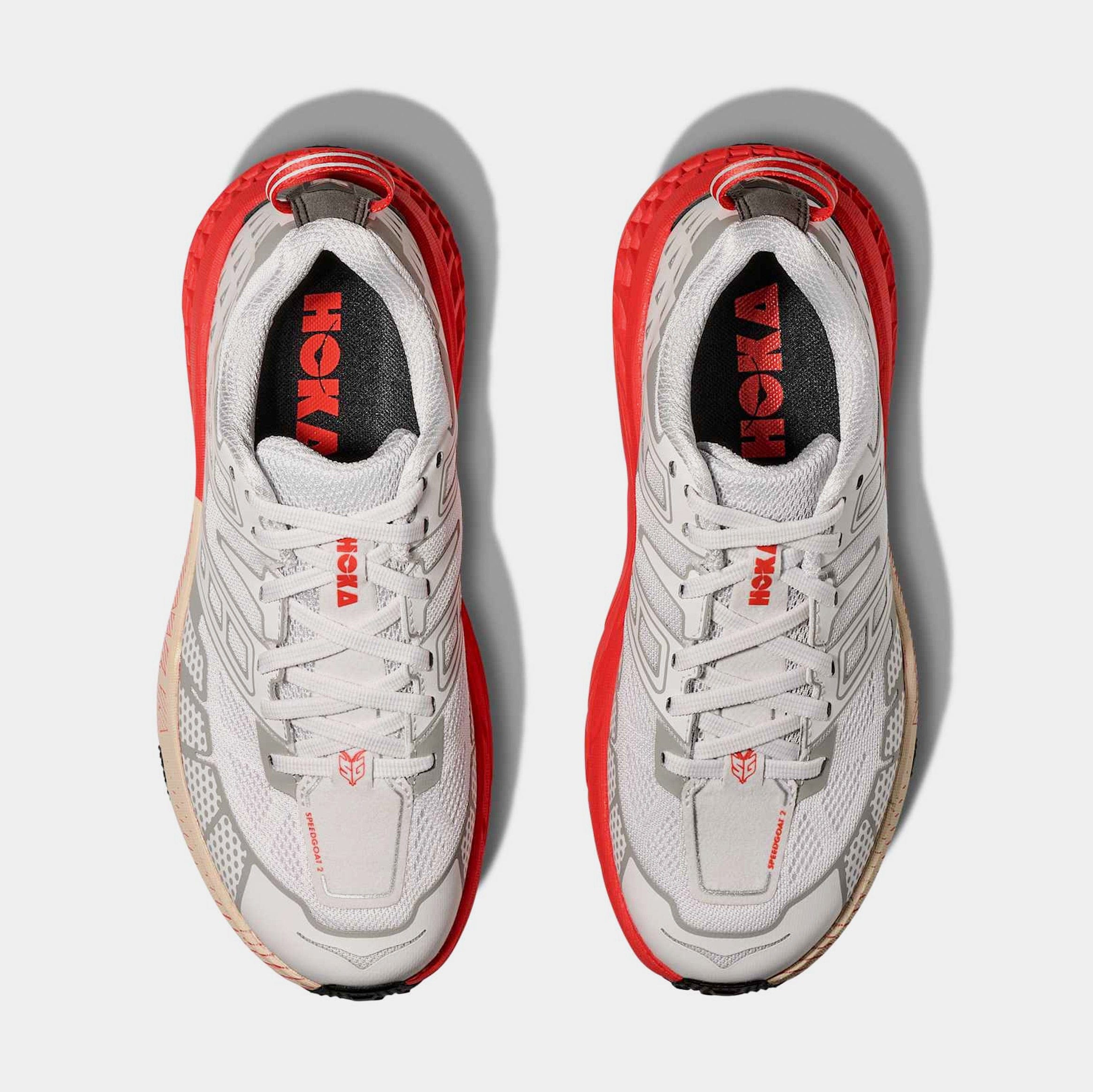Hoka Speedgoat 2 Mens Lifestyle Shoes (White/Tomato)