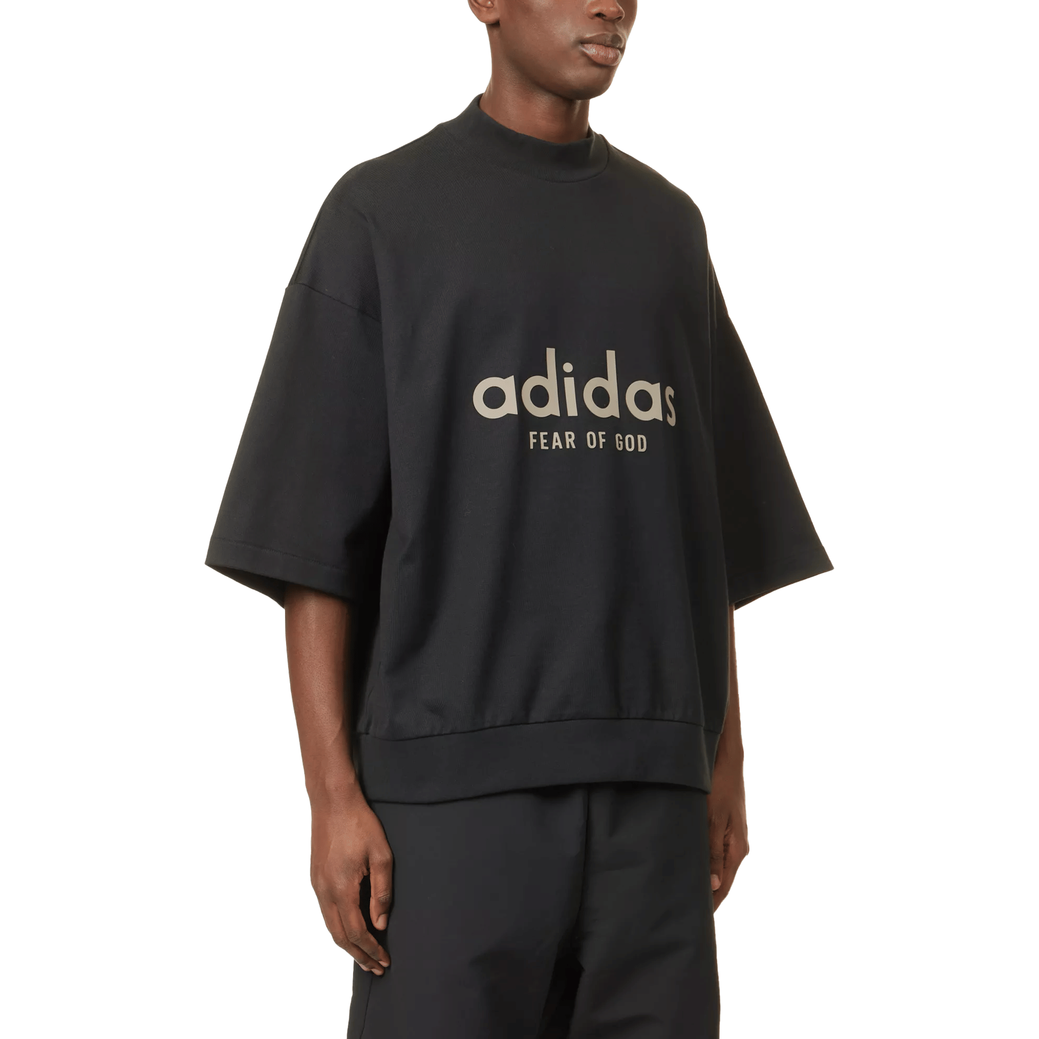 Fear of God Athletics Heavy Jersey 3/4 Mock T-Shirt Black (FW23)