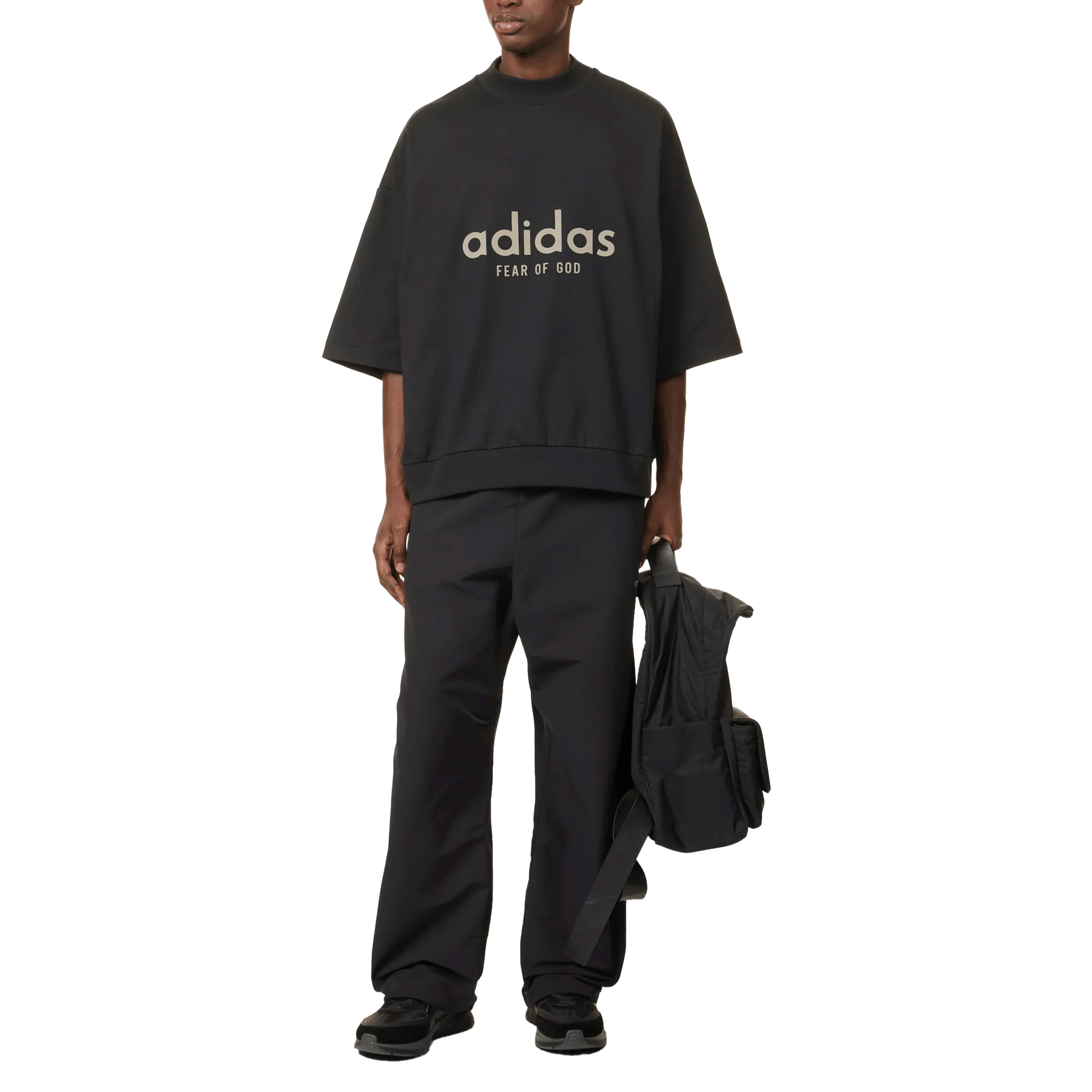 Fear of God Athletics Heavy Jersey 3/4 Mock T-Shirt Black (FW23)