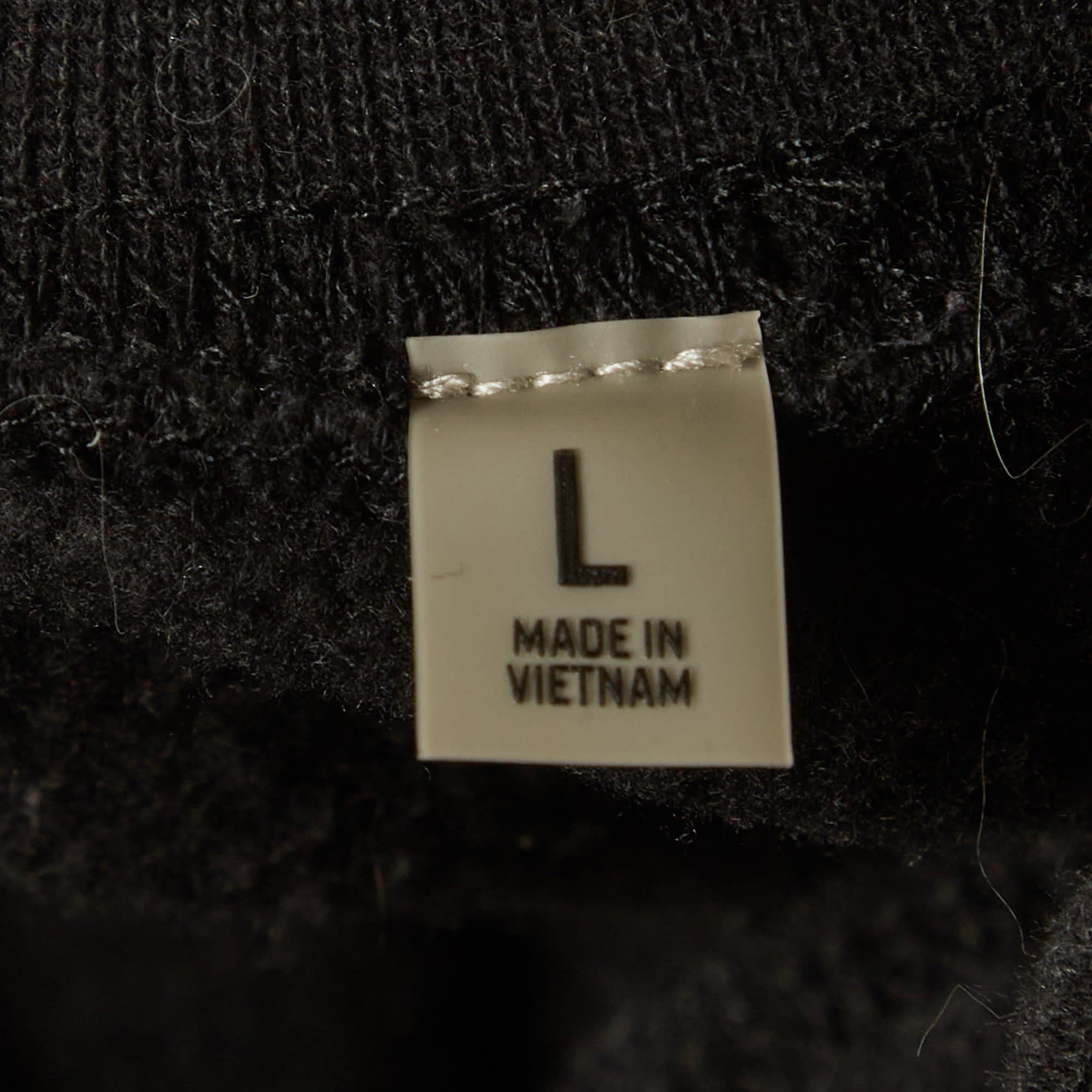 Fear of God Essentials Fear Of God Black Cotton Knit Mock Neck Sweatshirt
