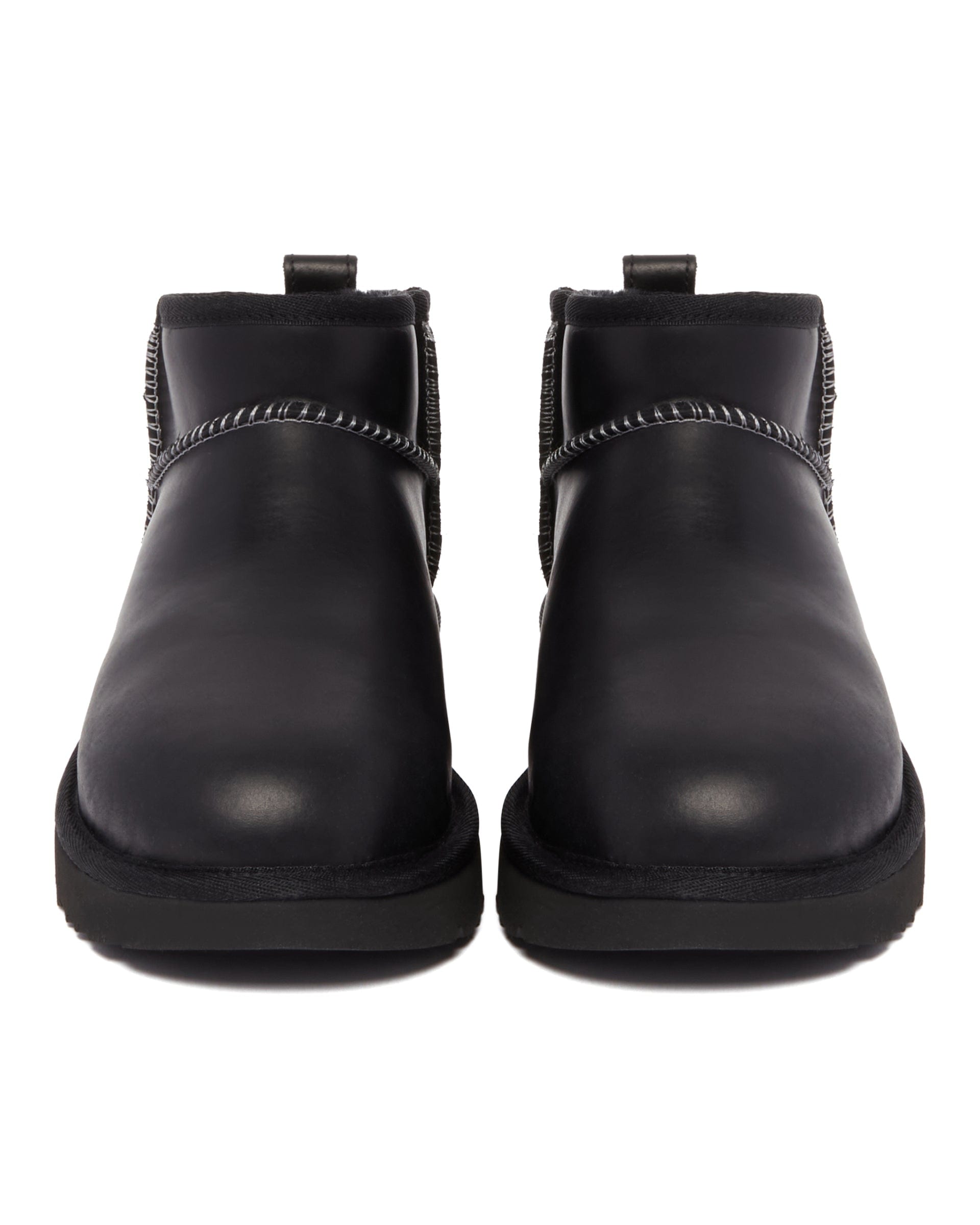 UGG Stivali Classic Ultra Mini Leather Regenerate Neri