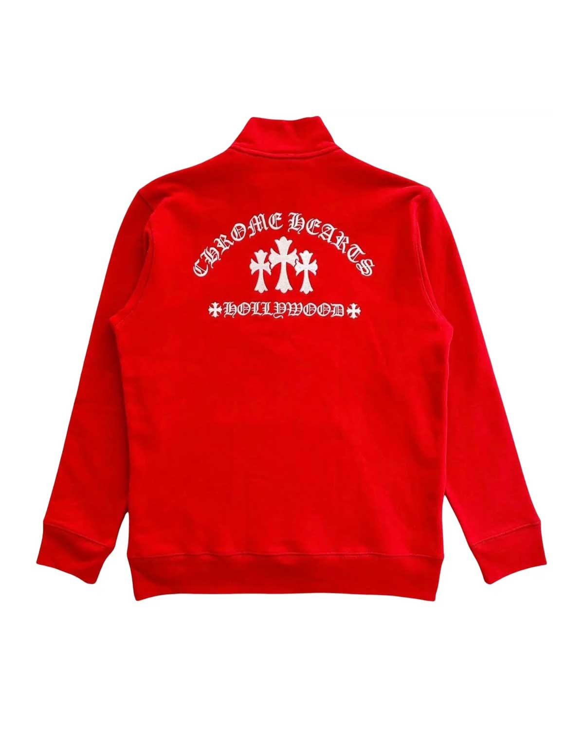 Chrome Hearts Triple Patch Quarter Zip Red
