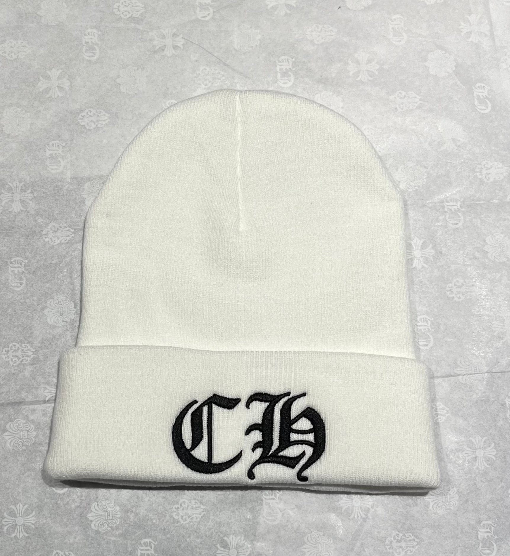 Chrome Hearts Beanie Chrome Hearts Logo White Black