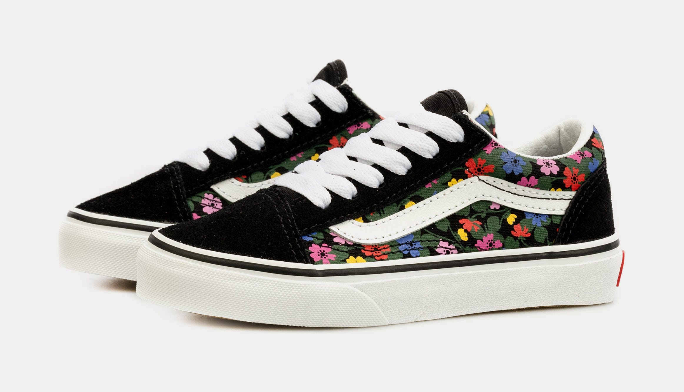 Vans Old Skool Preschool Skate Shoes (Black/Multi)