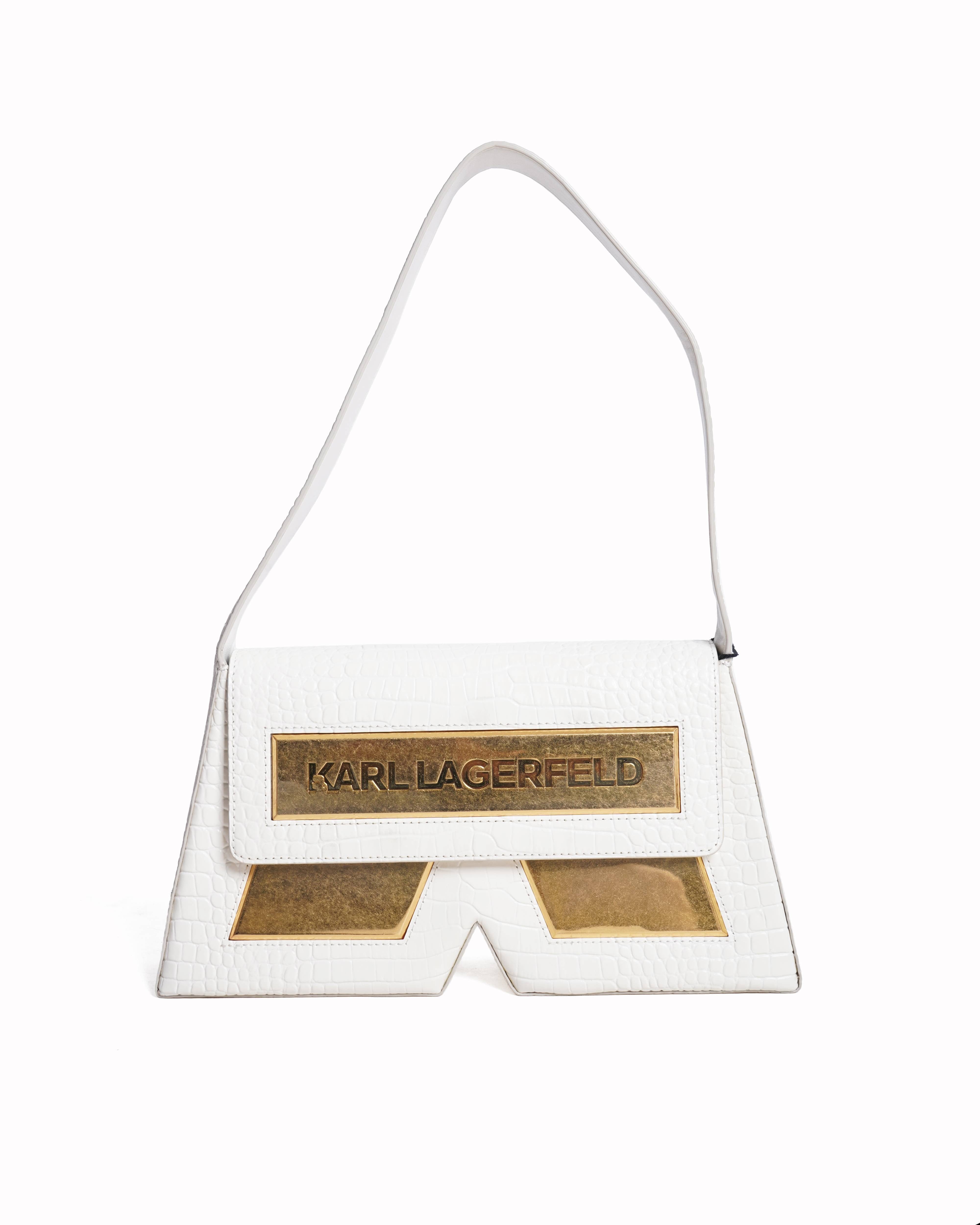Karl lagerfeld ikon k white Shoulder bag