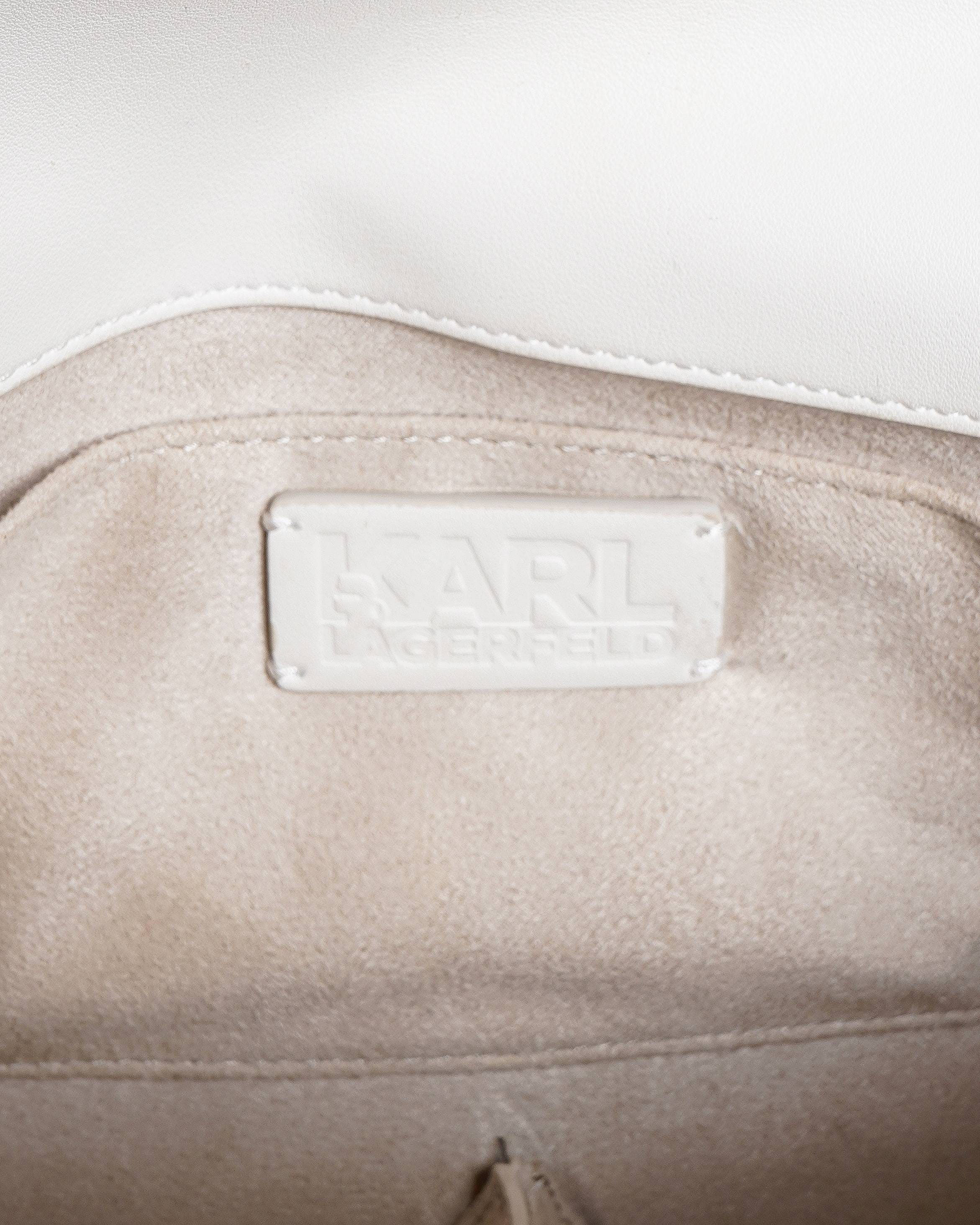 Karl lagerfeld ikon k white Shoulder bag