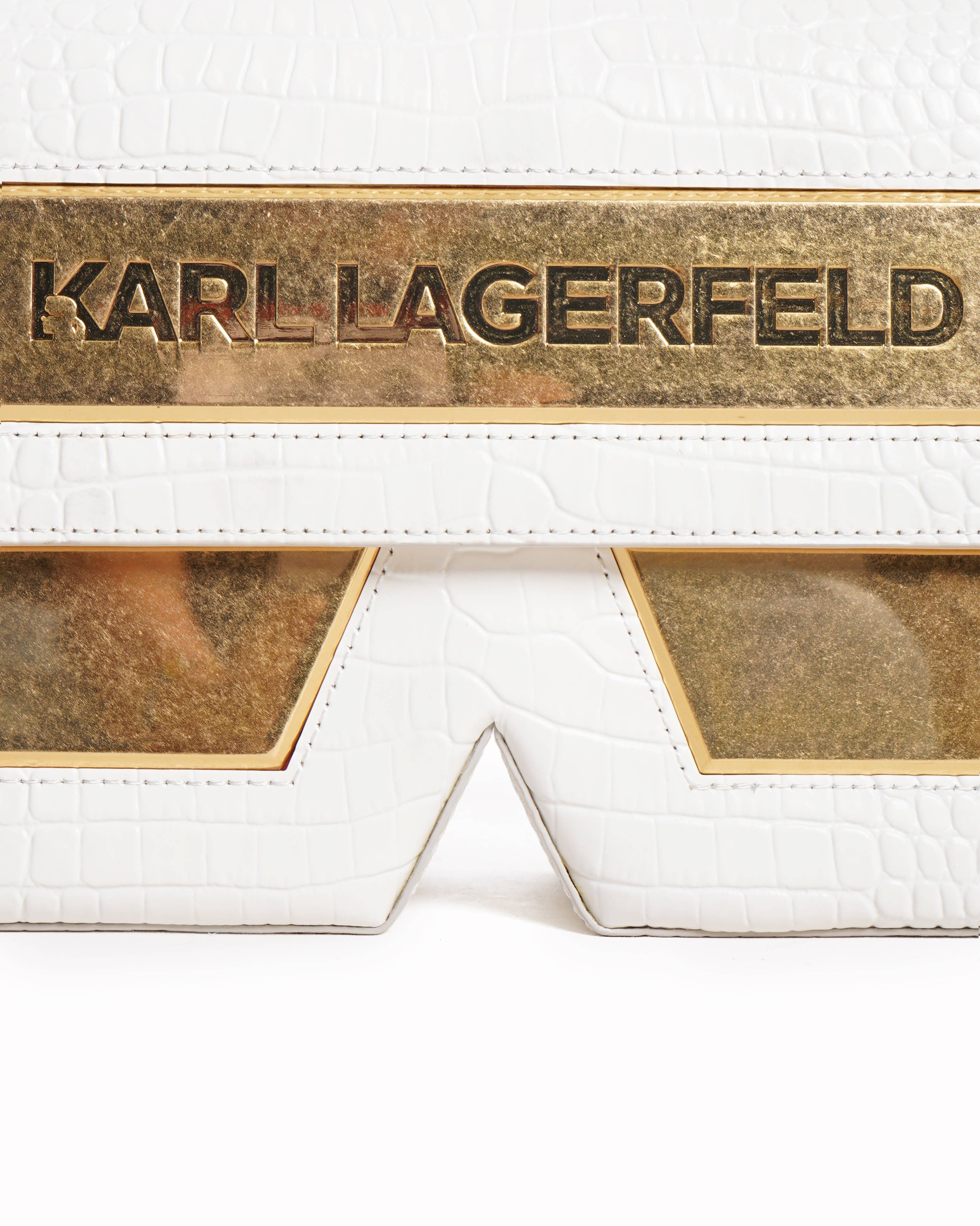 Karl lagerfeld ikon k white Shoulder bag