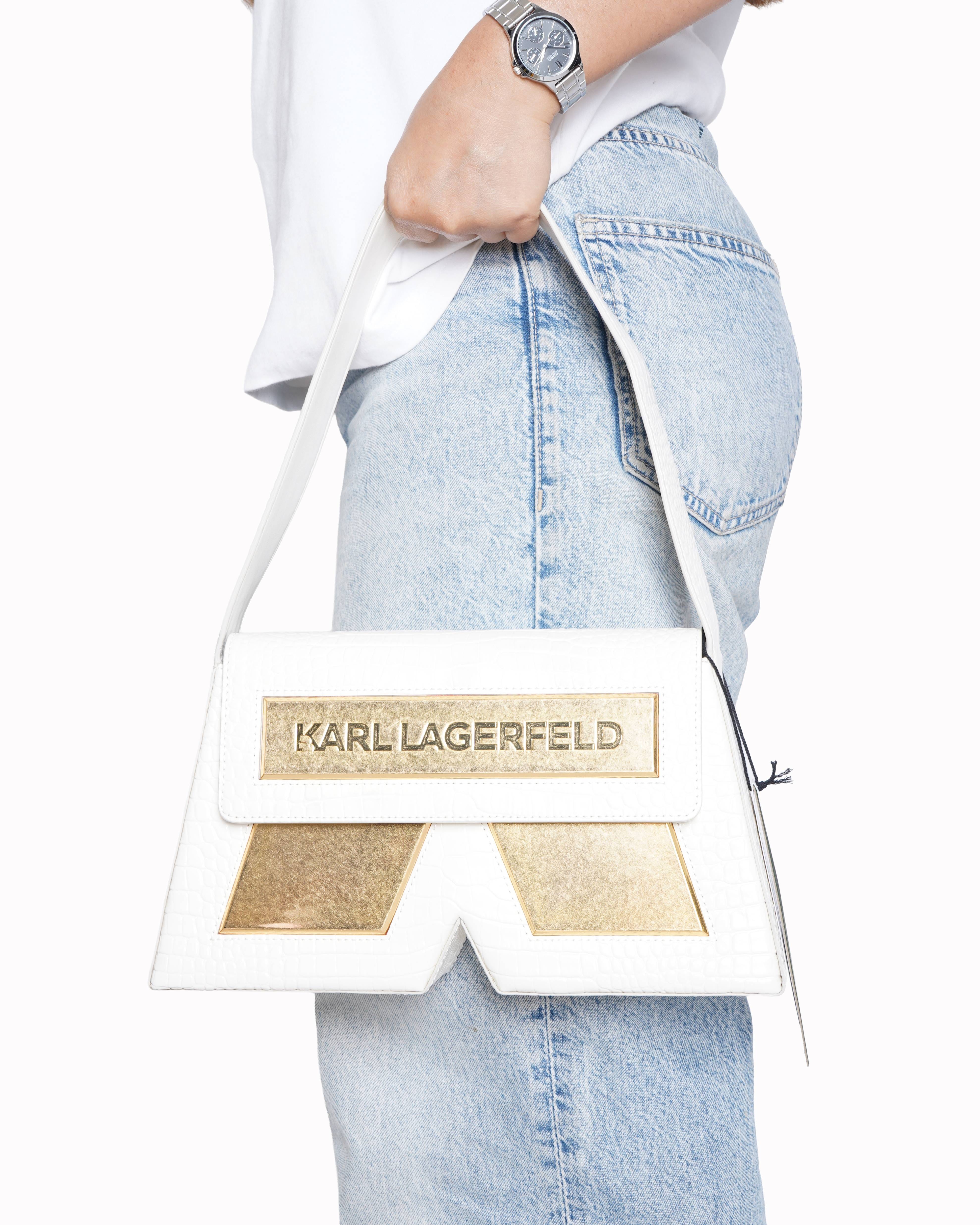 Karl lagerfeld ikon k white Shoulder bag