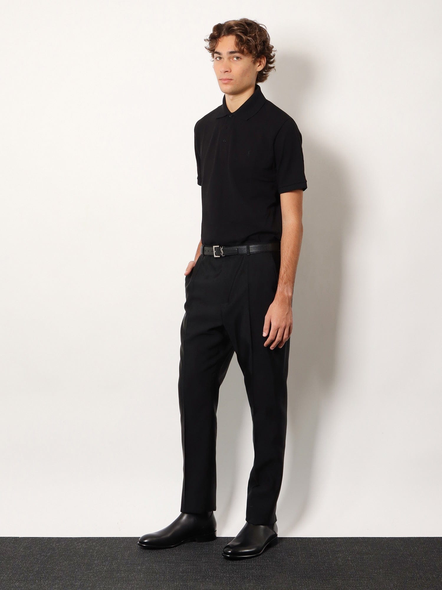 Saint Laurent Wool blend trouser with frontal fold