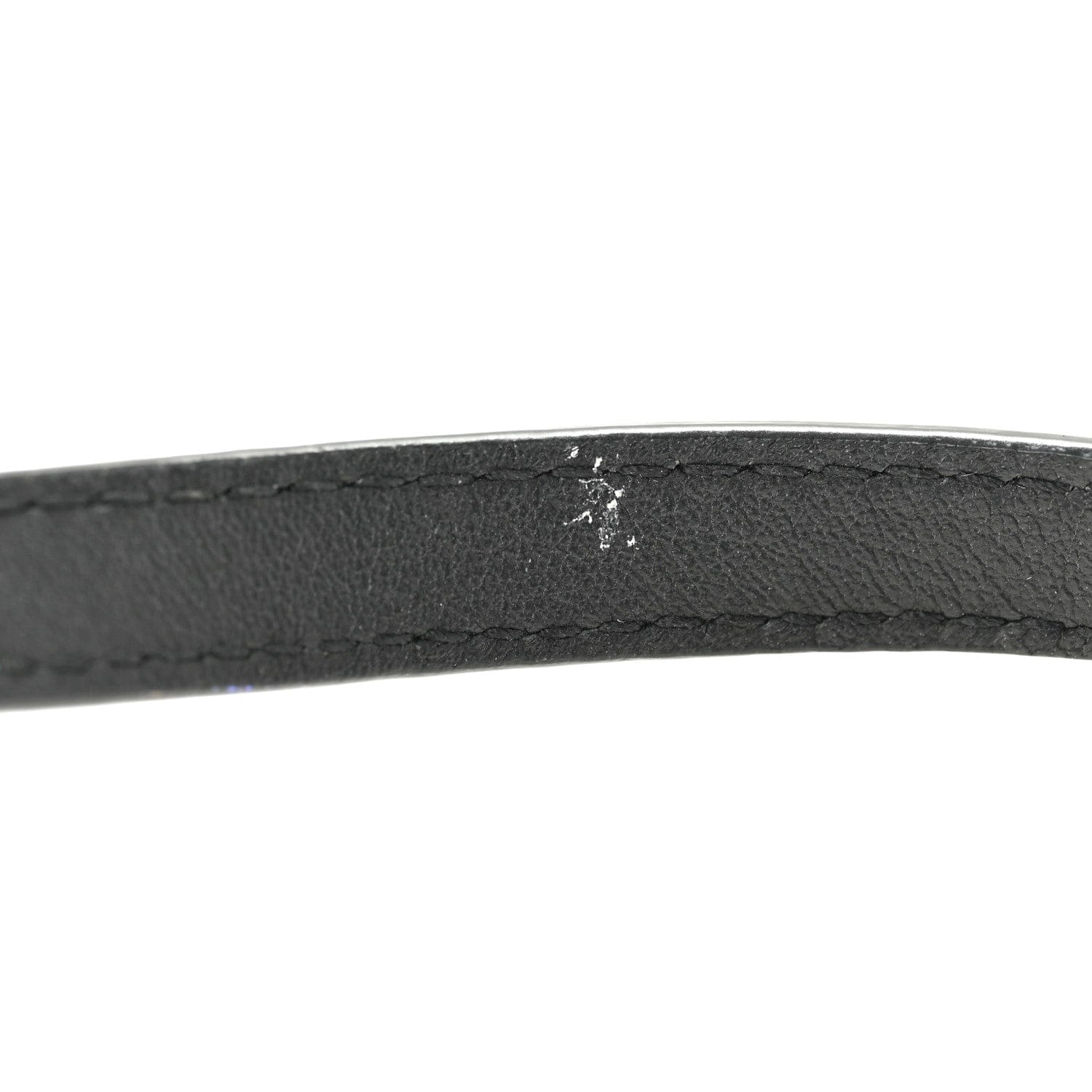 Saint Laurent Calfskin Opyum Double Wrap Bracelet Black
