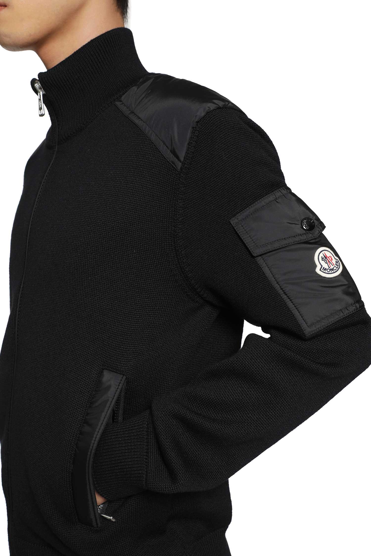 Moncler Padded Wool Zip - Up Cardigan