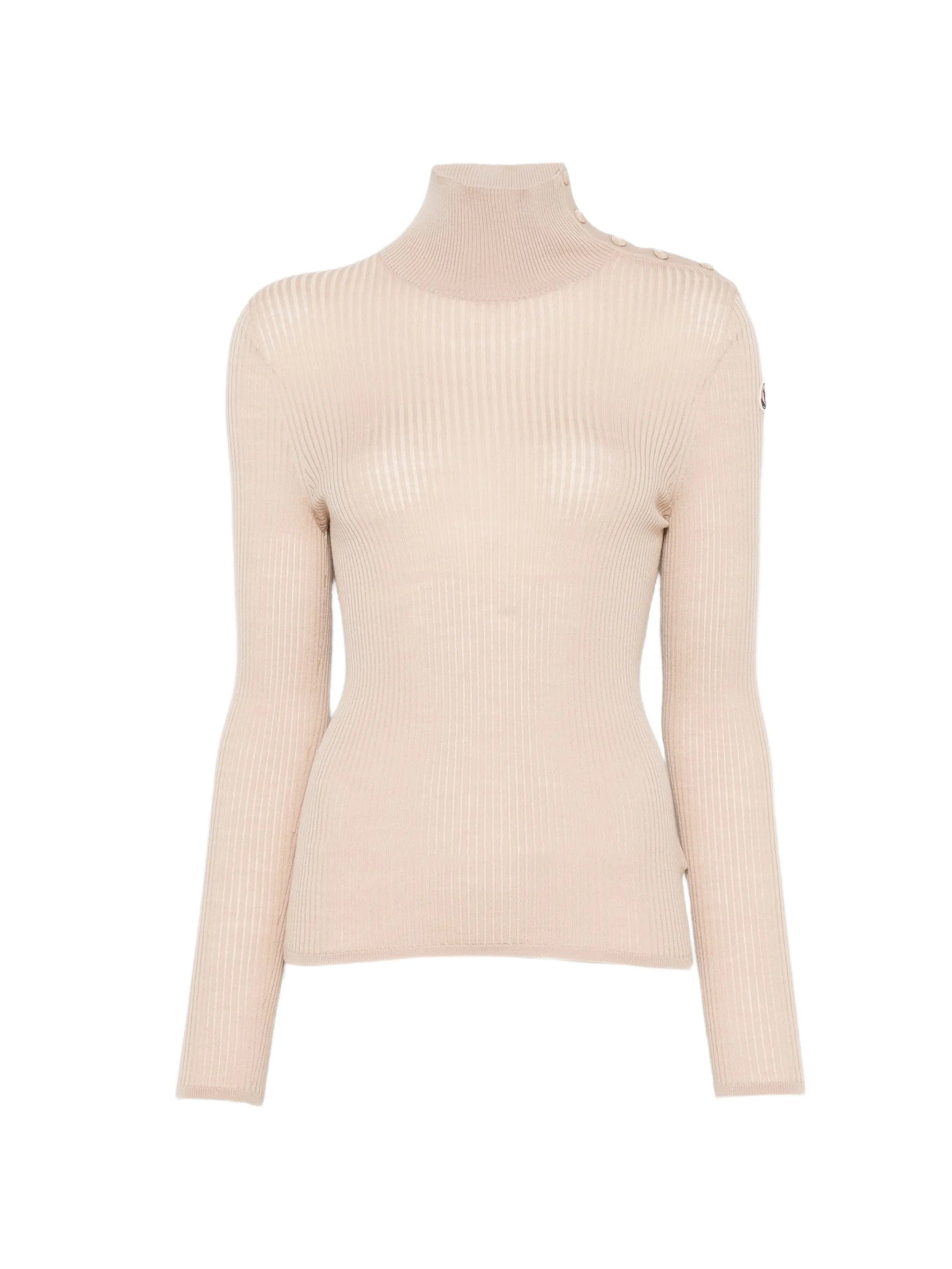 Moncler ribbed - knit button - fastening sweater