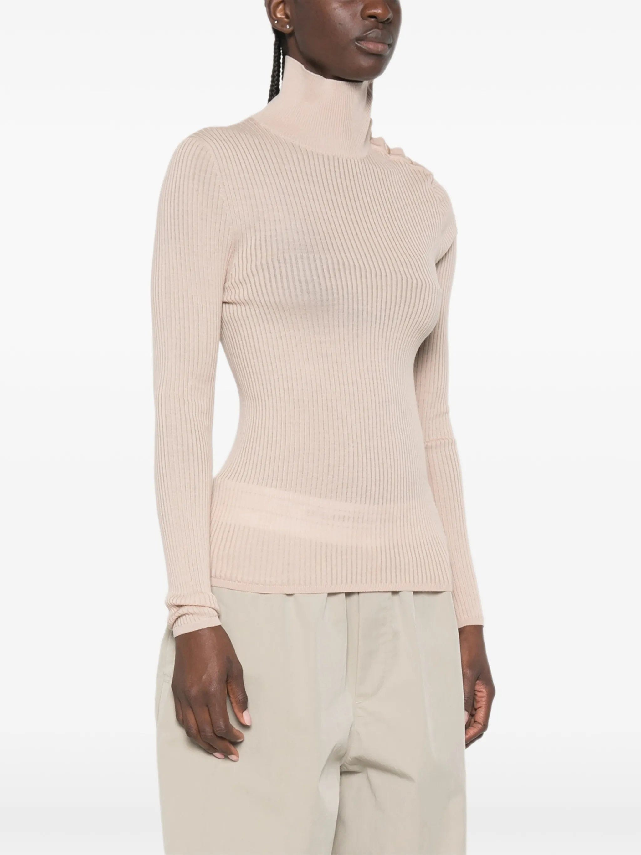 Moncler ribbed - knit button - fastening sweater
