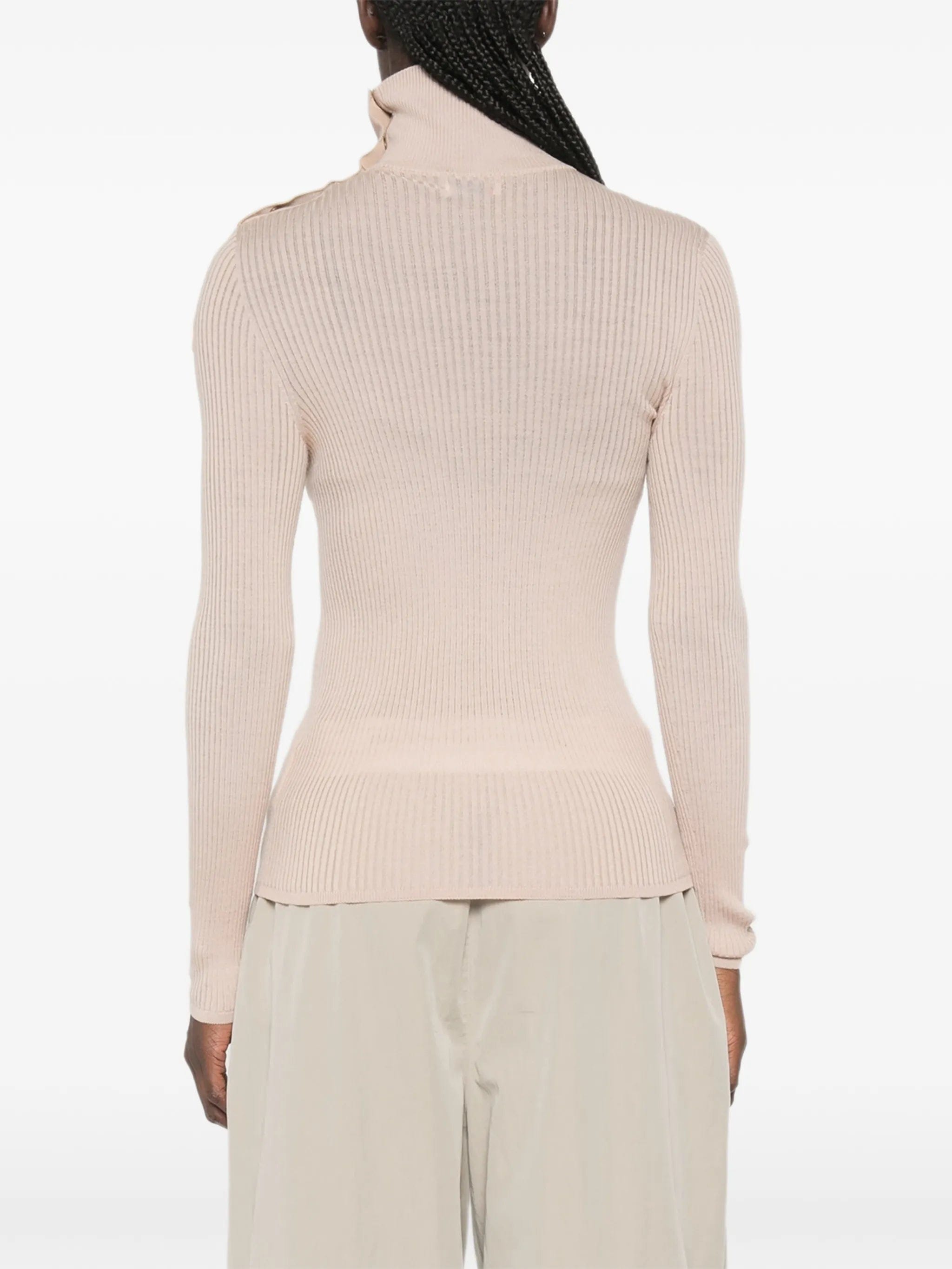 Moncler ribbed - knit button - fastening sweater