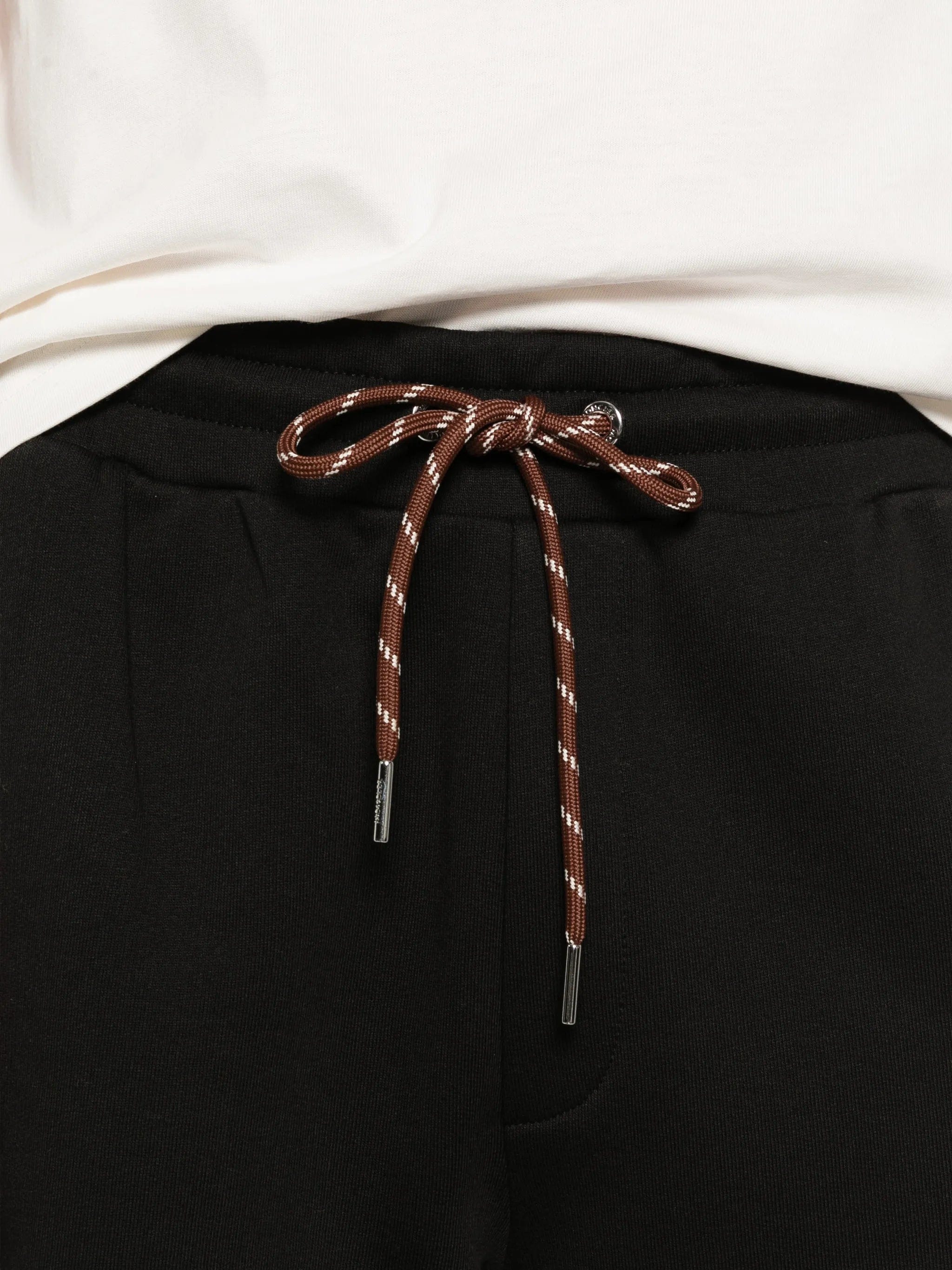 Moncler drawstring side stripe shorts