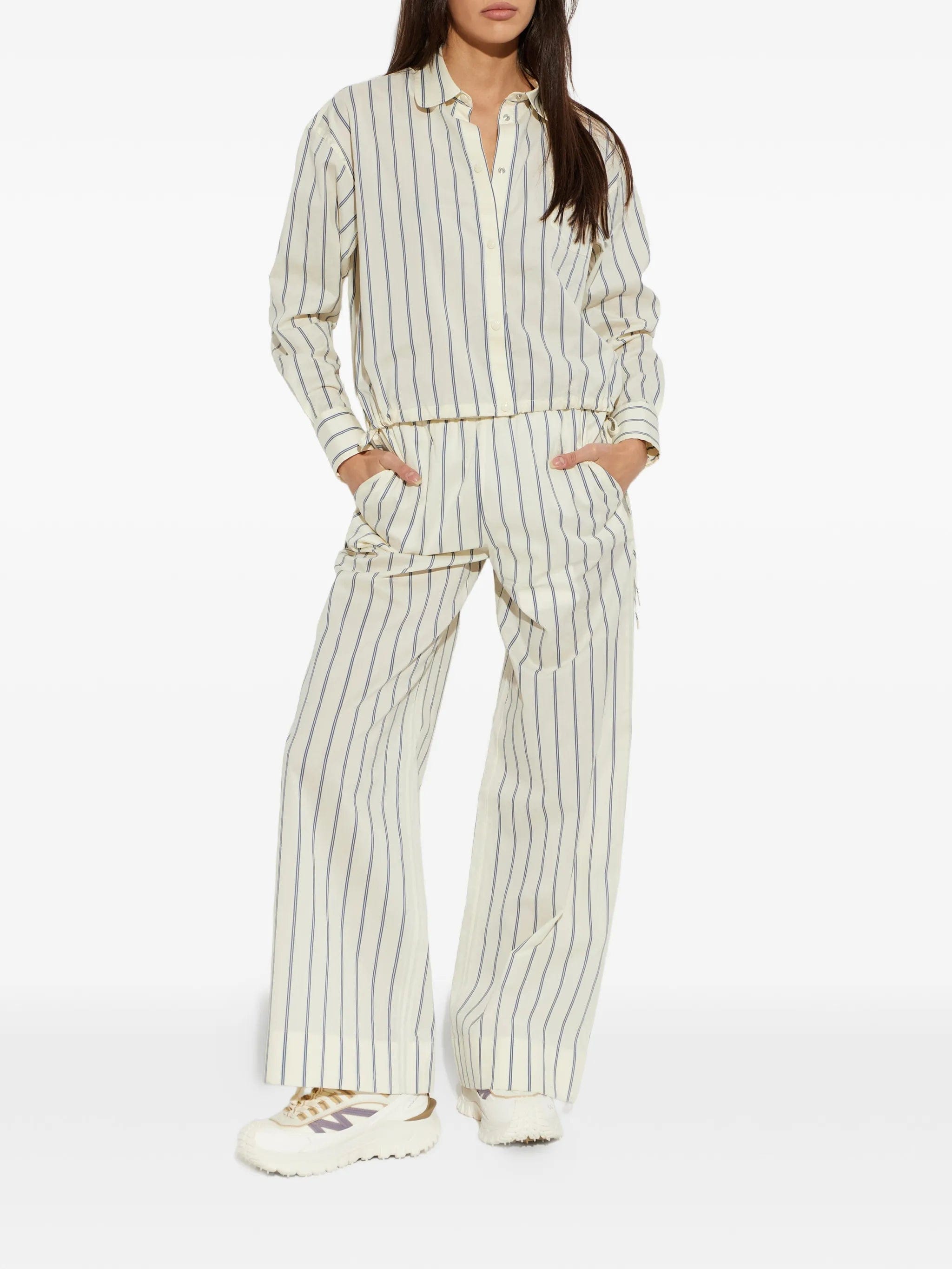 Moncler striped wide - leg trousers