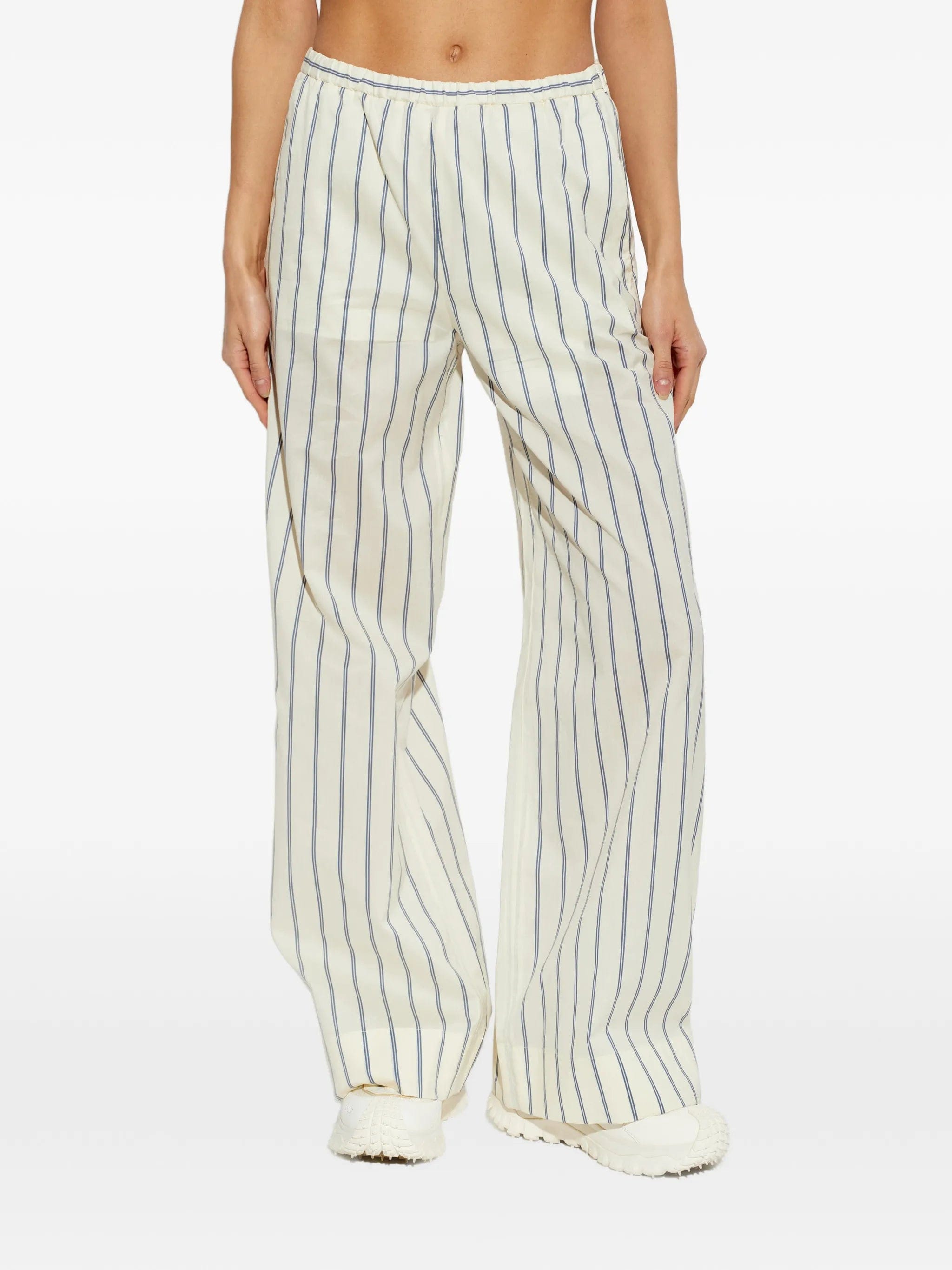 Moncler striped wide - leg trousers
