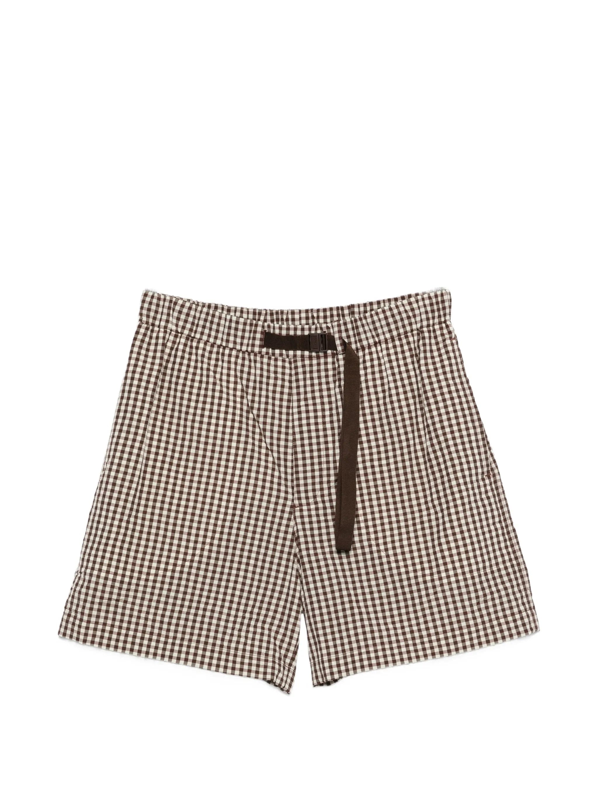 Moncler checked belt shorts