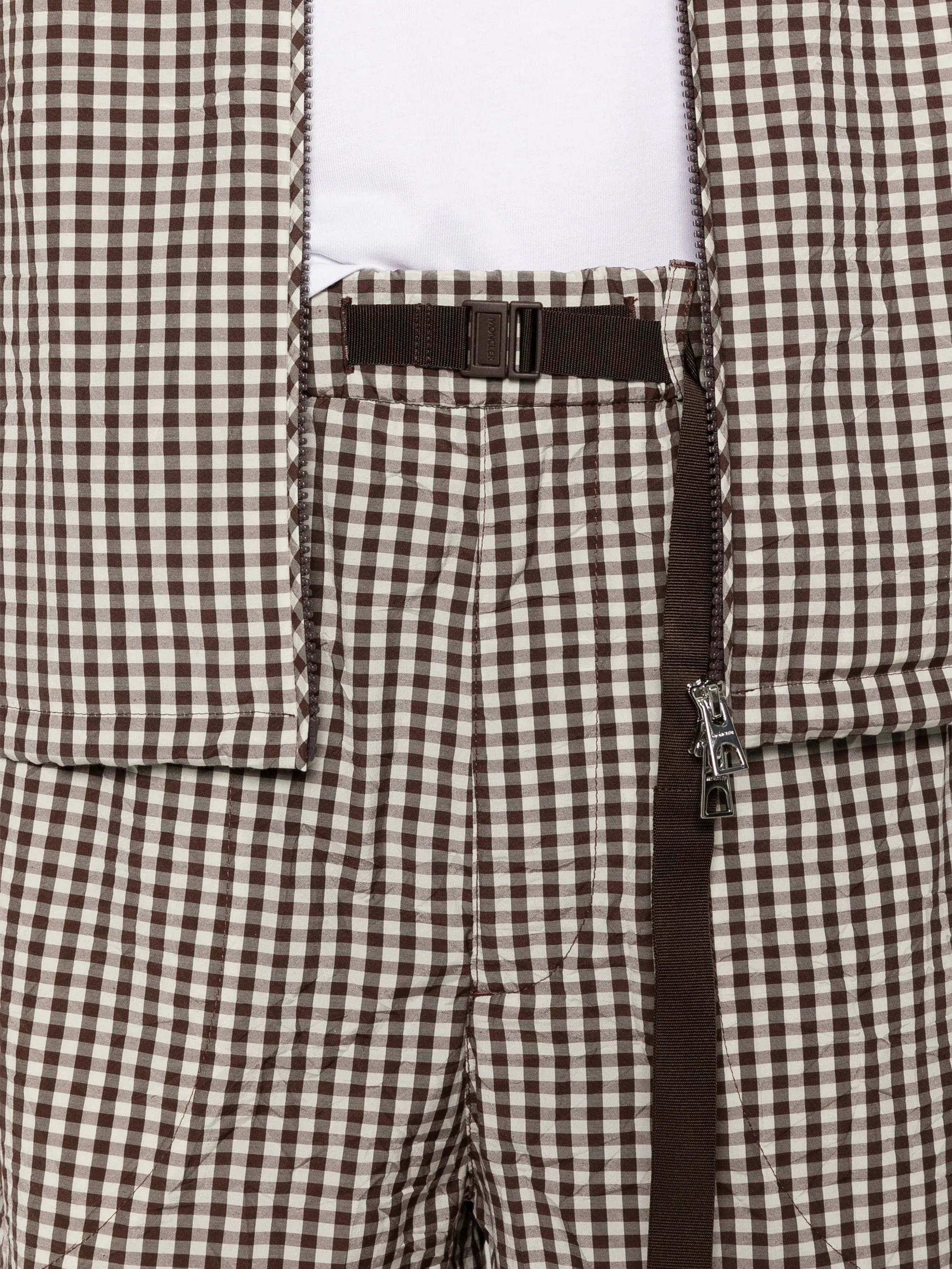 Moncler checked belt shorts