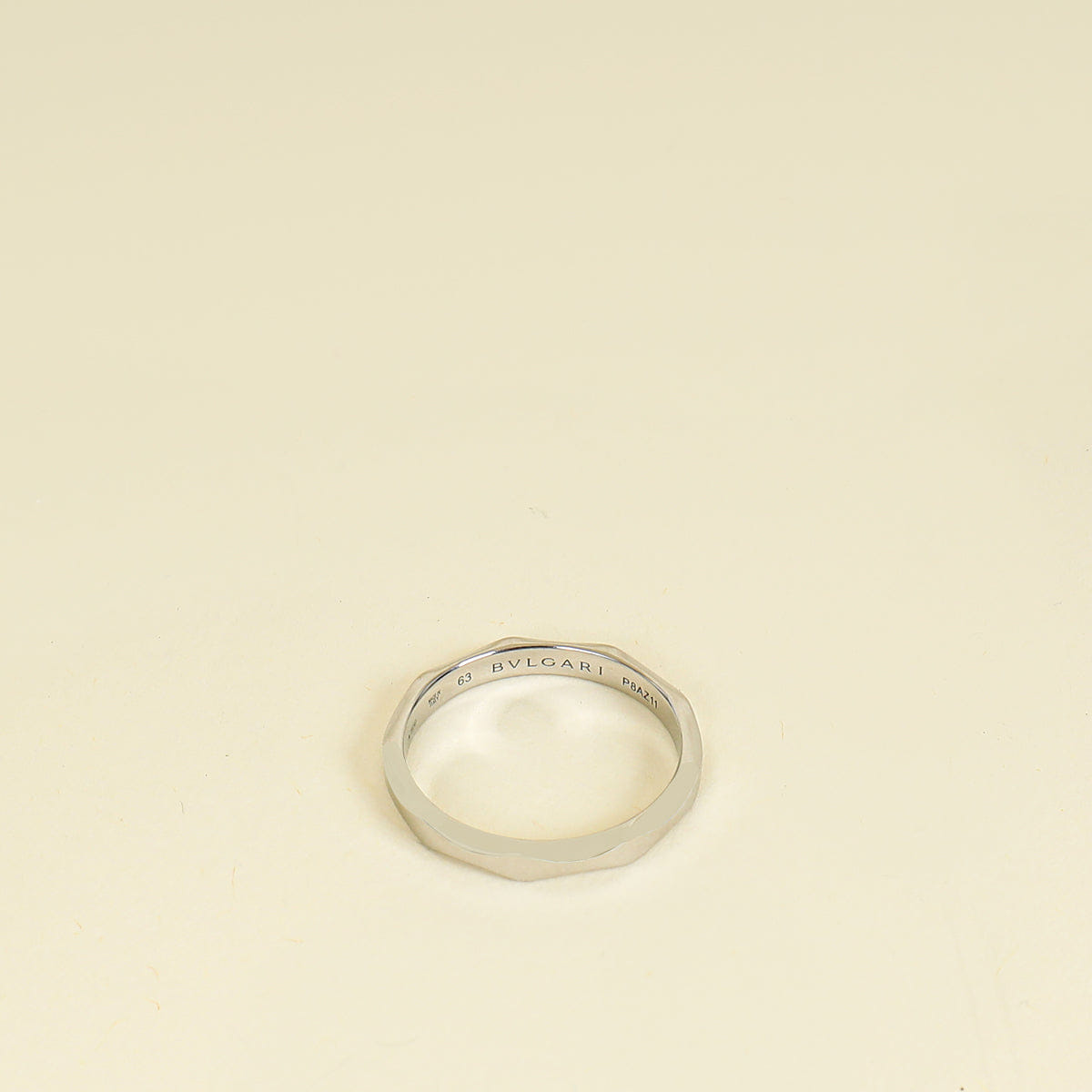 Bvlgari Platinum Infinito Wedding Band Ring 63