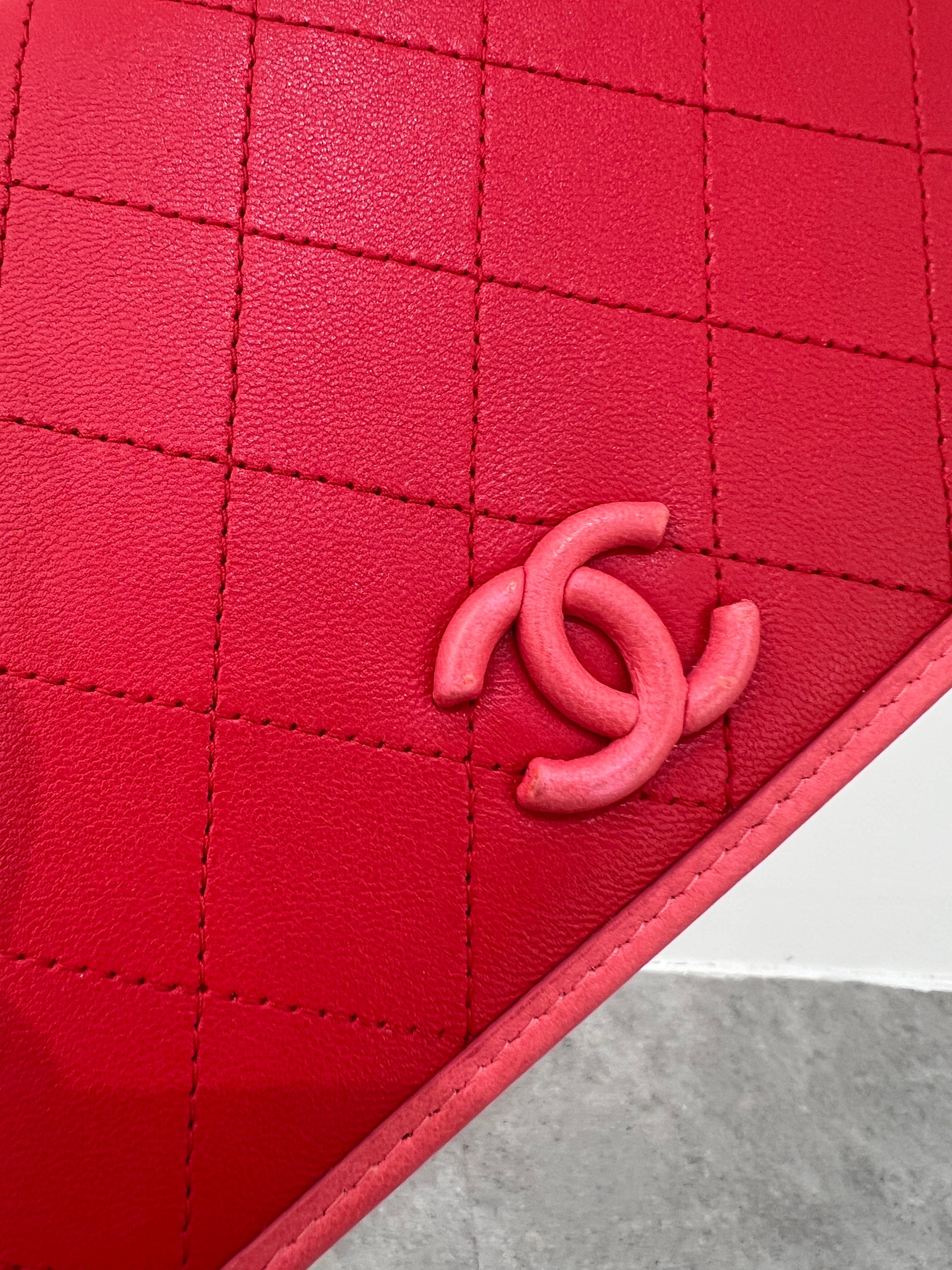 Chanel WOC Red / Pink Lambskin #27466148 SKCH4068