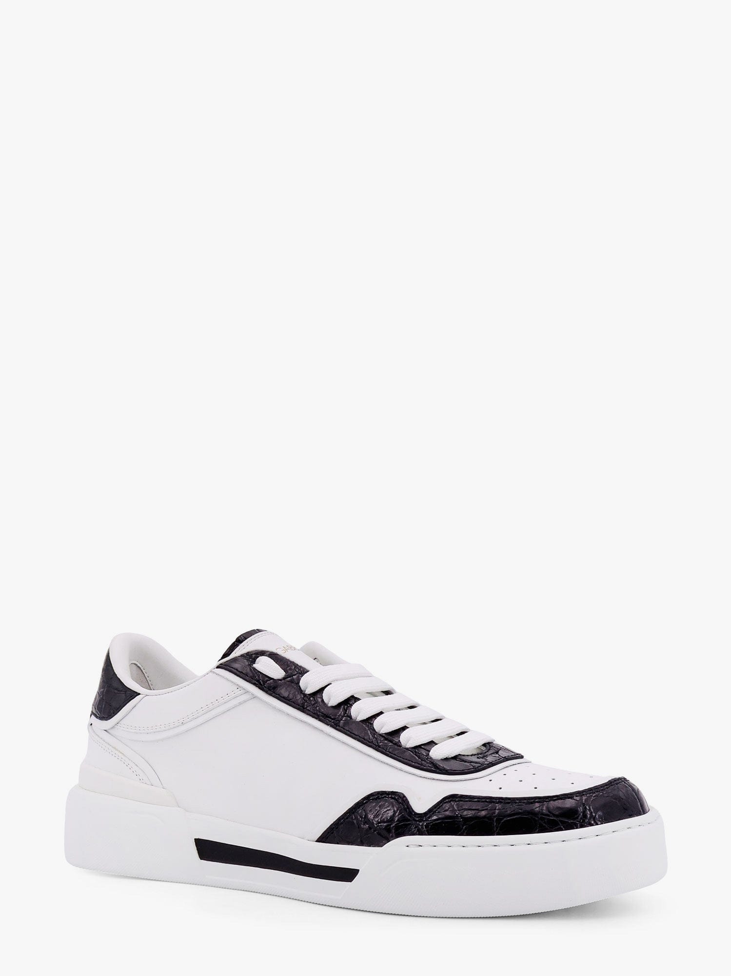 Dolce & Gabbana New Roma leather sneakers with crocodile details