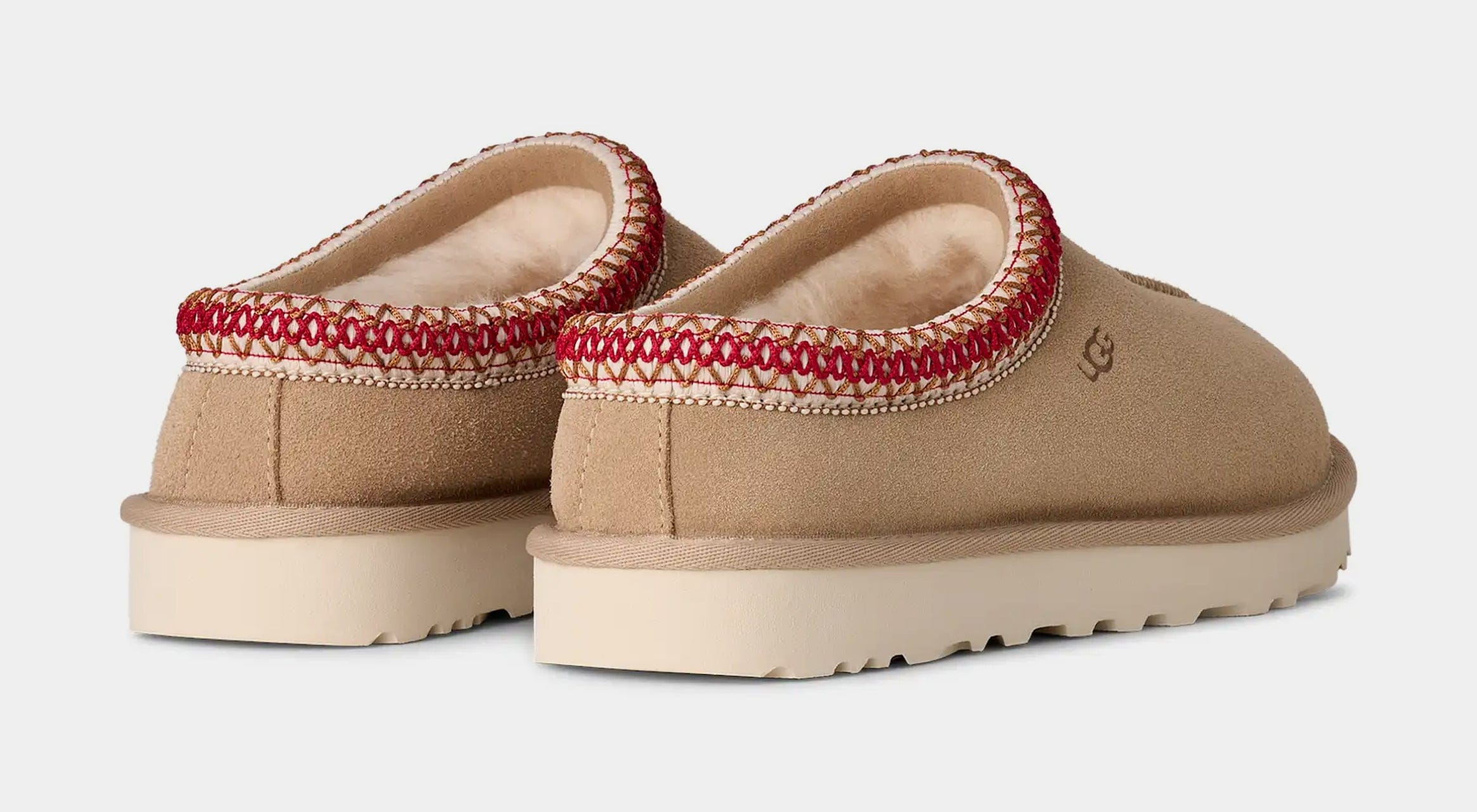 UGG Tasman II Slipper Womens Sandals (Sand/Dark Cherry)