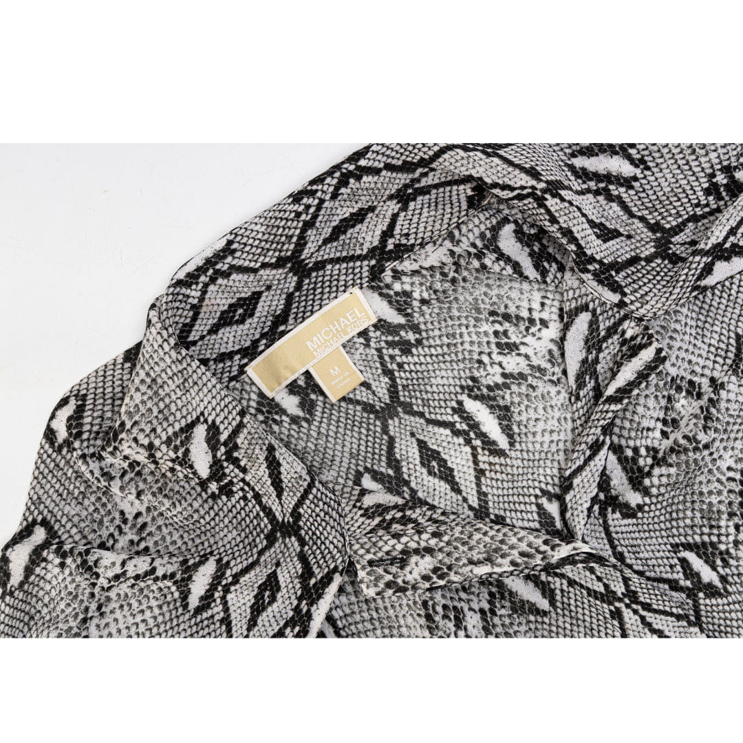 Michael Kors Snakeprint Georgette Blouse