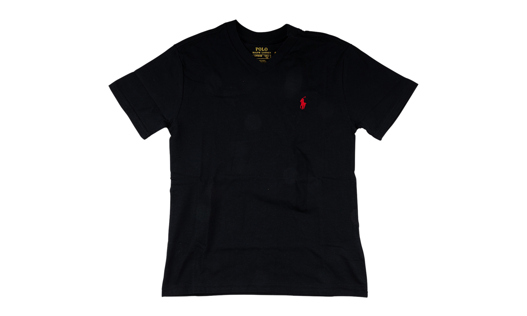 POLO RALPH Lauren Short - sleeve Cotton Jersey V - neck GS Black 323832906008