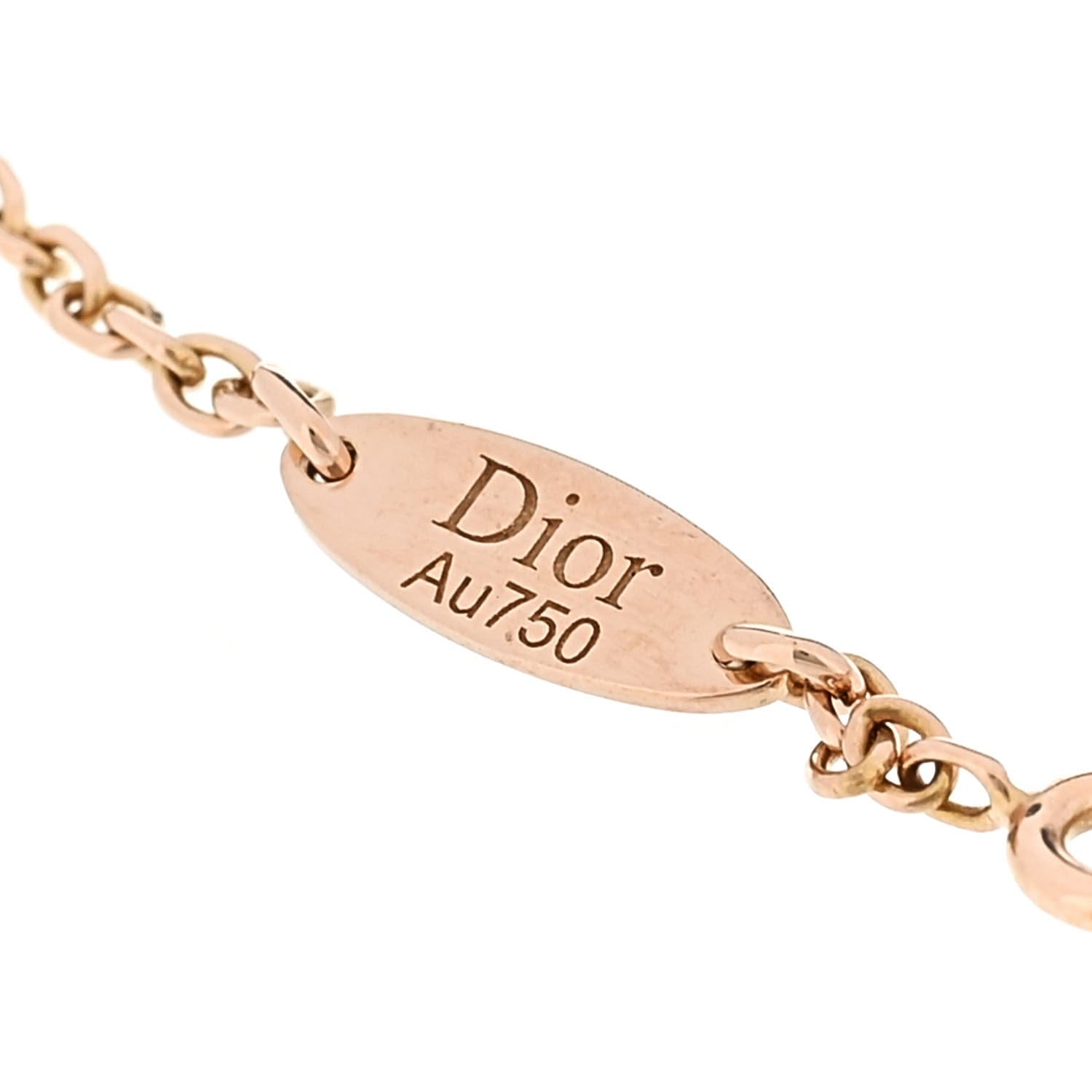 Christian Dior 18K Rose Gold Diamond Black Onyx Rose Des Vents Bracelet