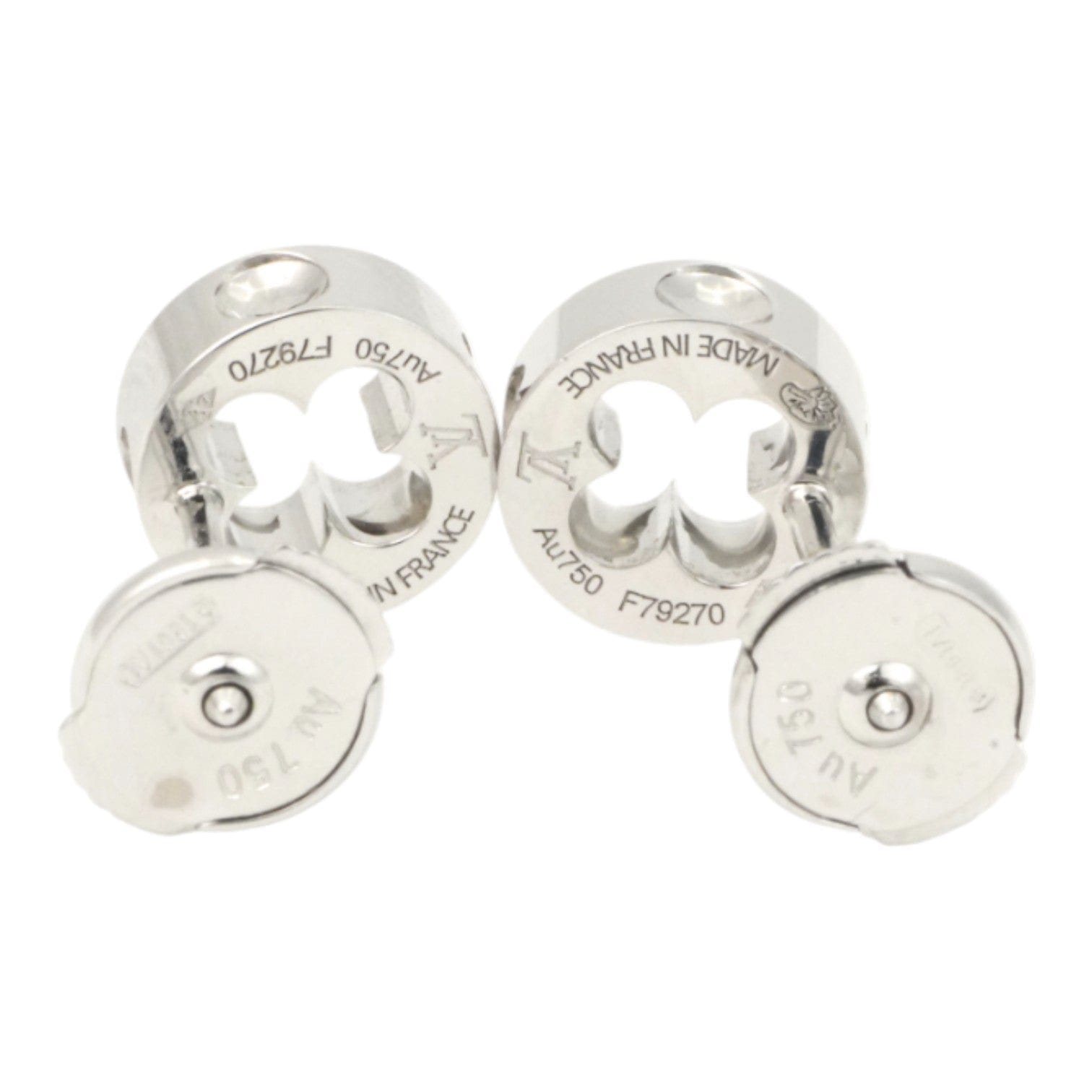 Louis Vuitton Icon White Gold Earrings