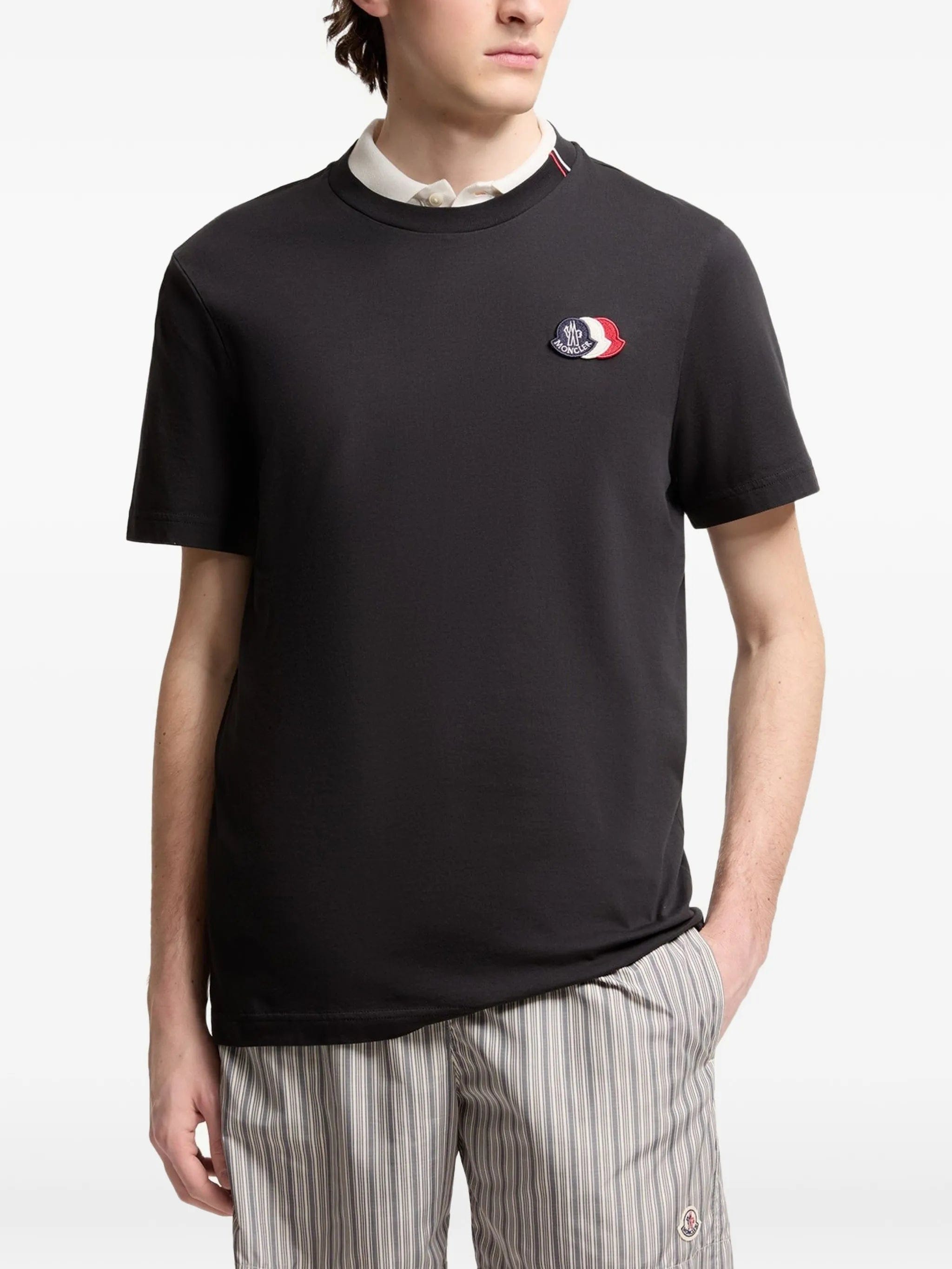 Moncler embroidered cotton T - Shirt