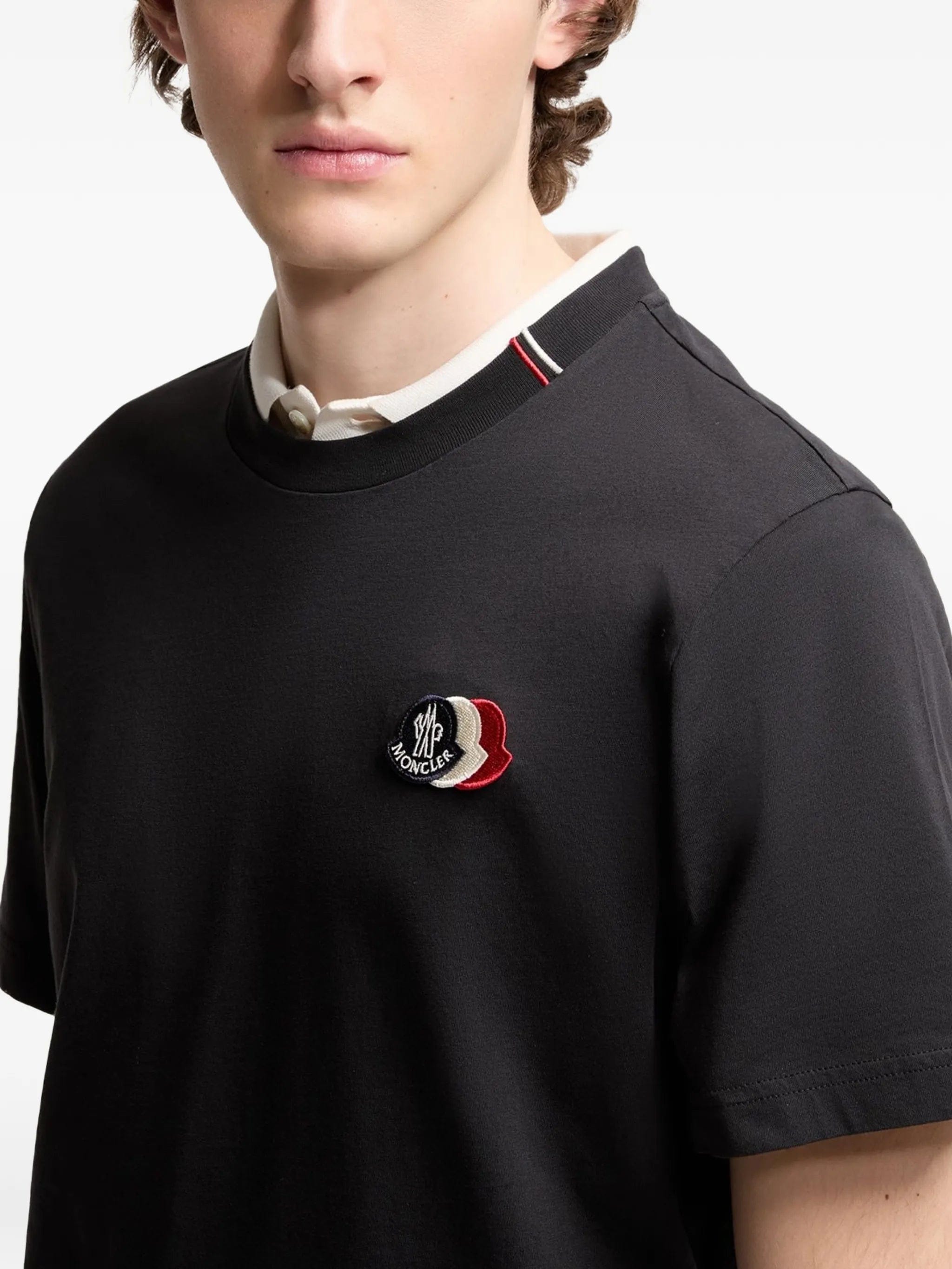 Moncler embroidered cotton T - Shirt