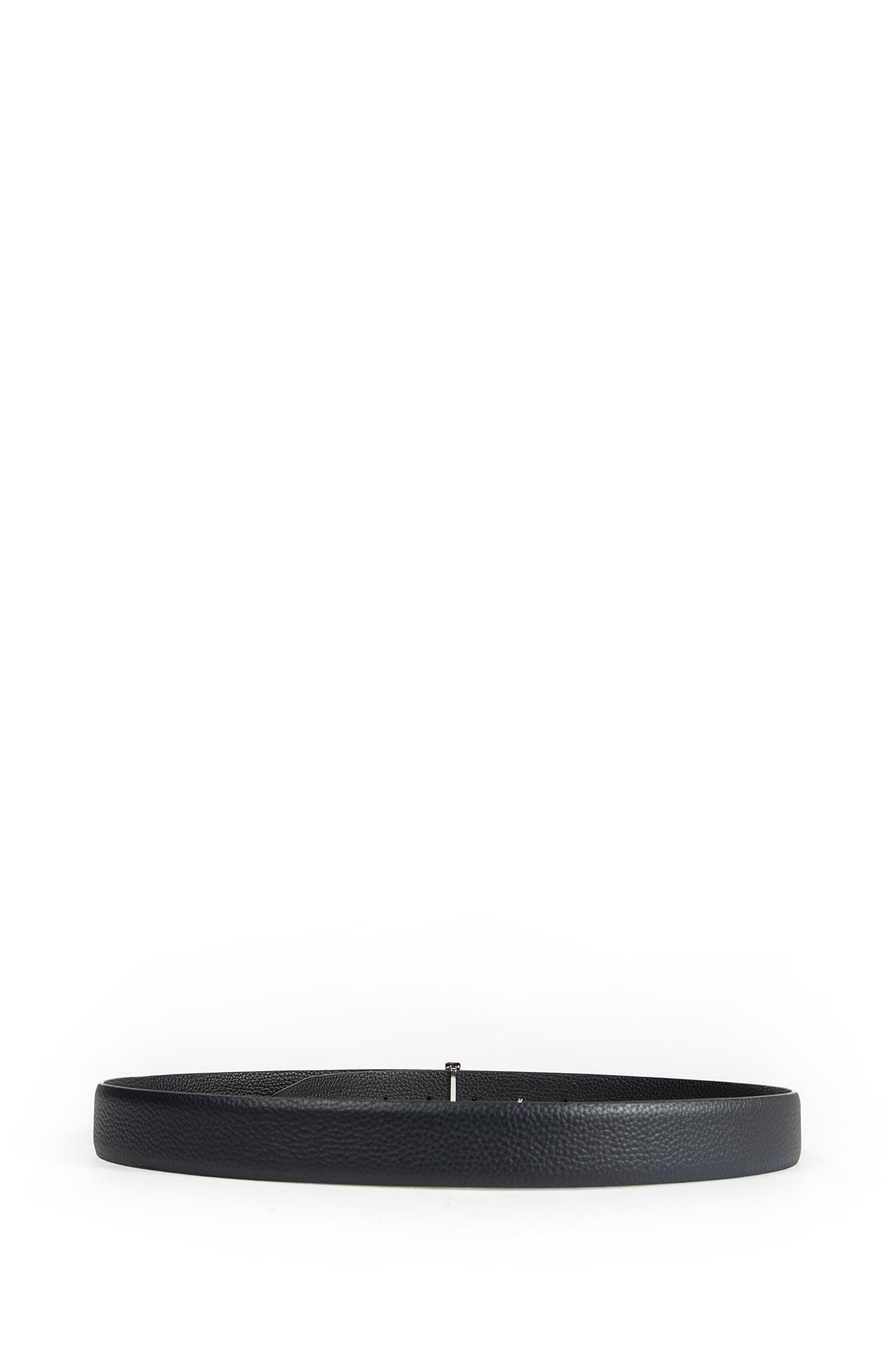 TOM FORD Grain Leather Metal T Reversible Belt