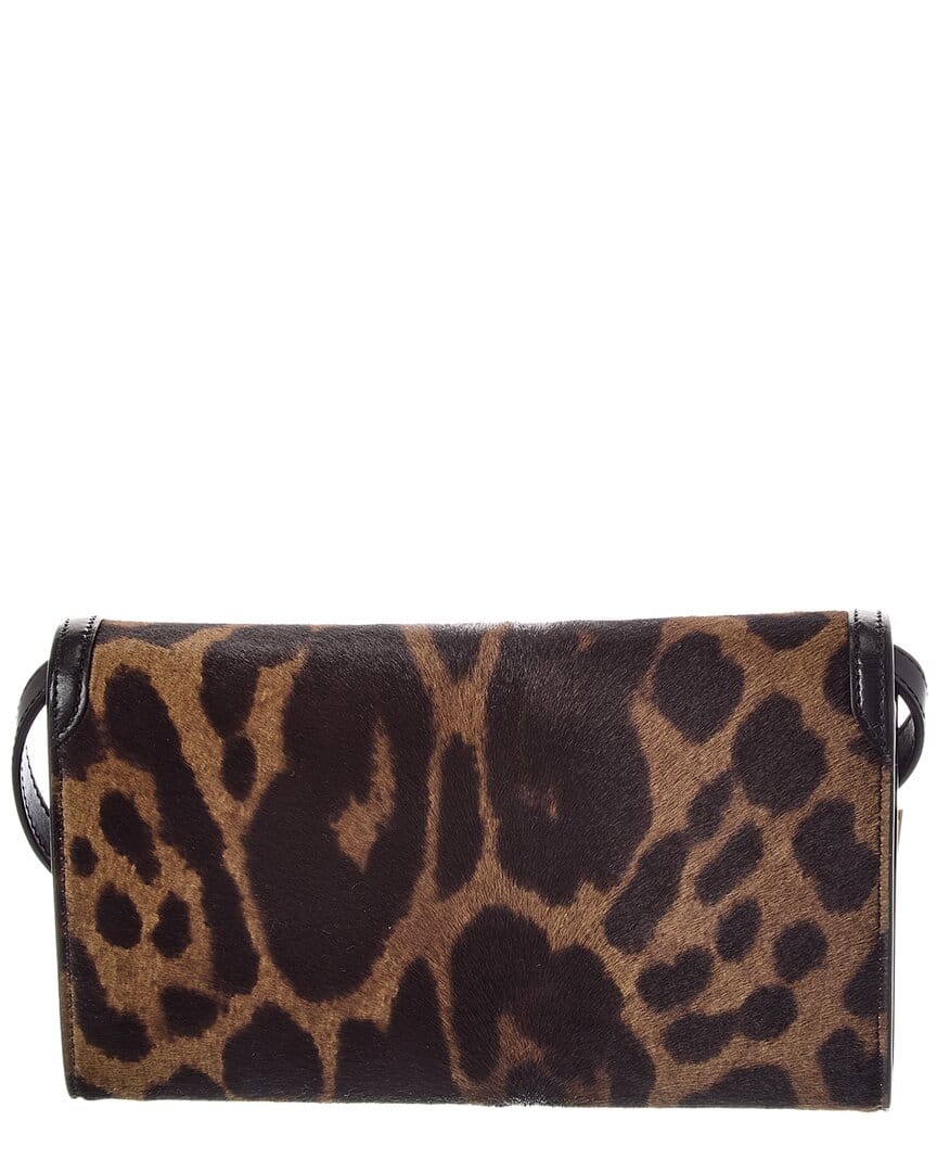 Tom Ford T Plaque Haircalf & Leather Wallet On Chain