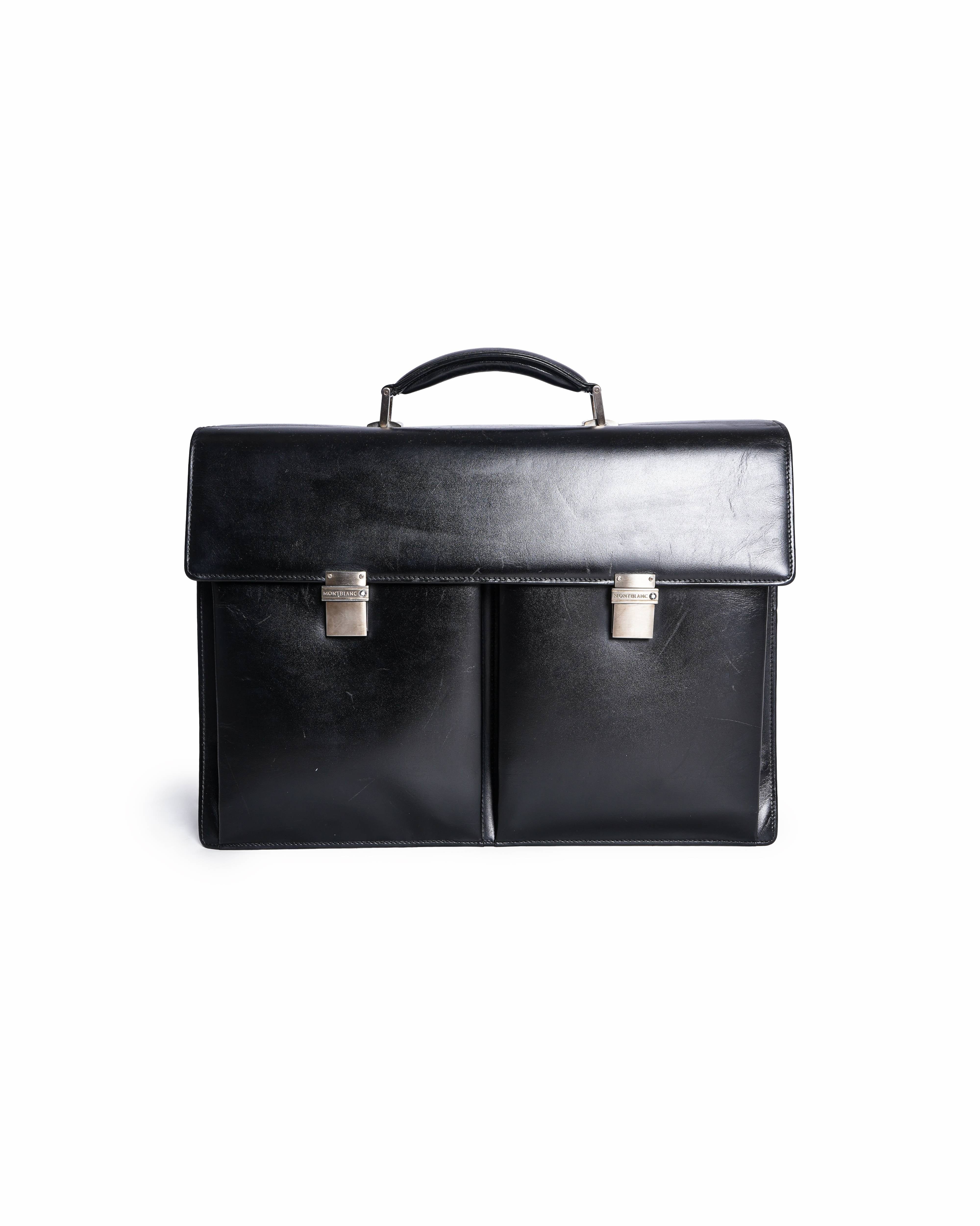 Montblanc Mont Blanc Business Bag Meisterstuck Double Gasset Leather Handbag