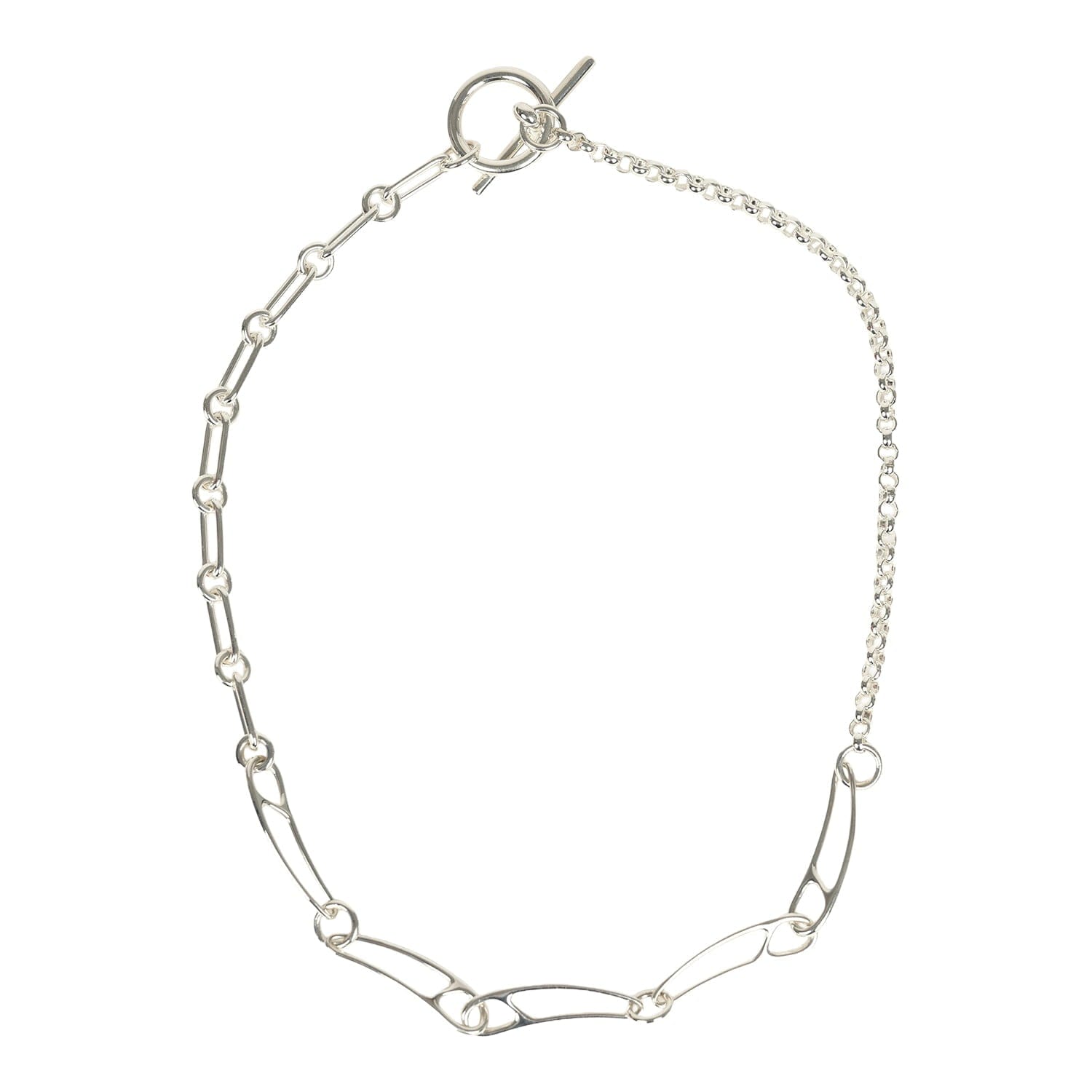 Hermes Chaine D'Ancre Punk Medium Necklace Sterling Silver