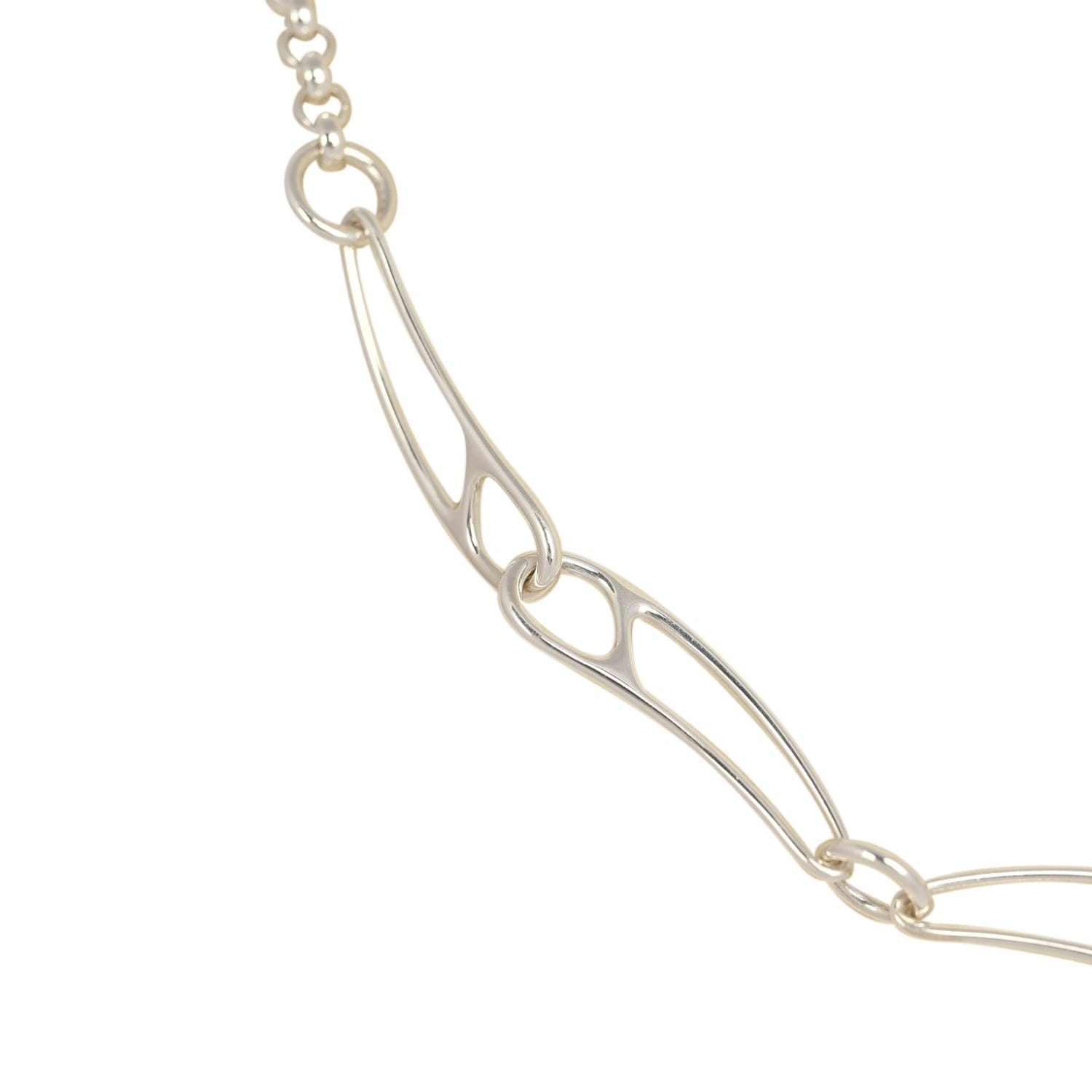 Hermes Chaine D'Ancre Punk Medium Necklace Sterling Silver