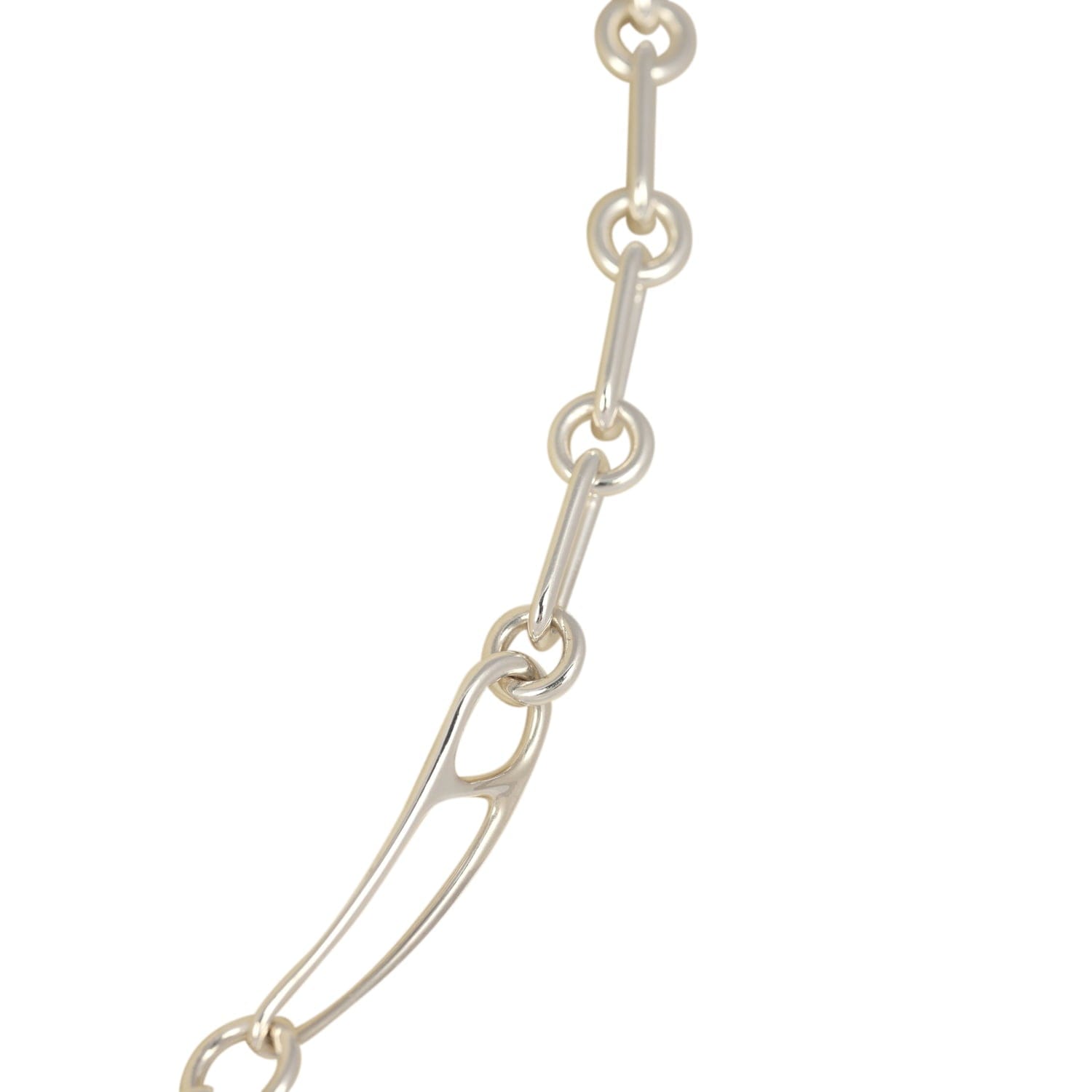 Hermes Chaine D'Ancre Punk Medium Necklace Sterling Silver