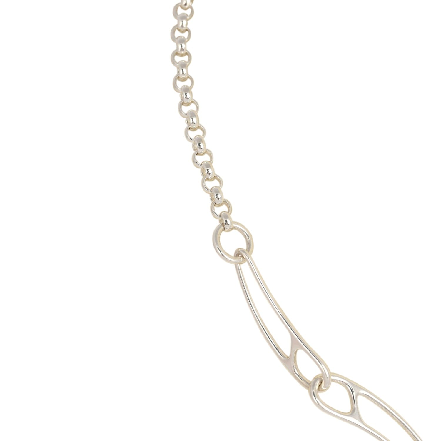 Hermes Chaine D'Ancre Punk Medium Necklace Sterling Silver