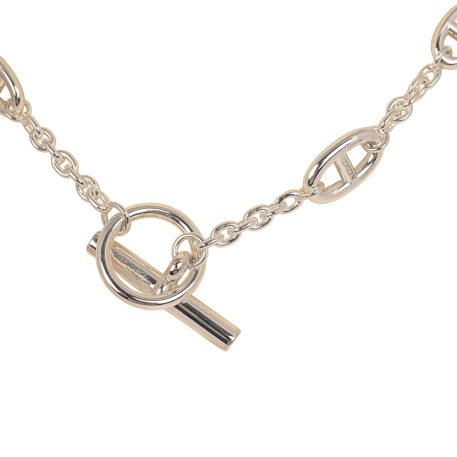 Hermes Farandole Rope Necklace 120 cm Sterling Silver Hardware
